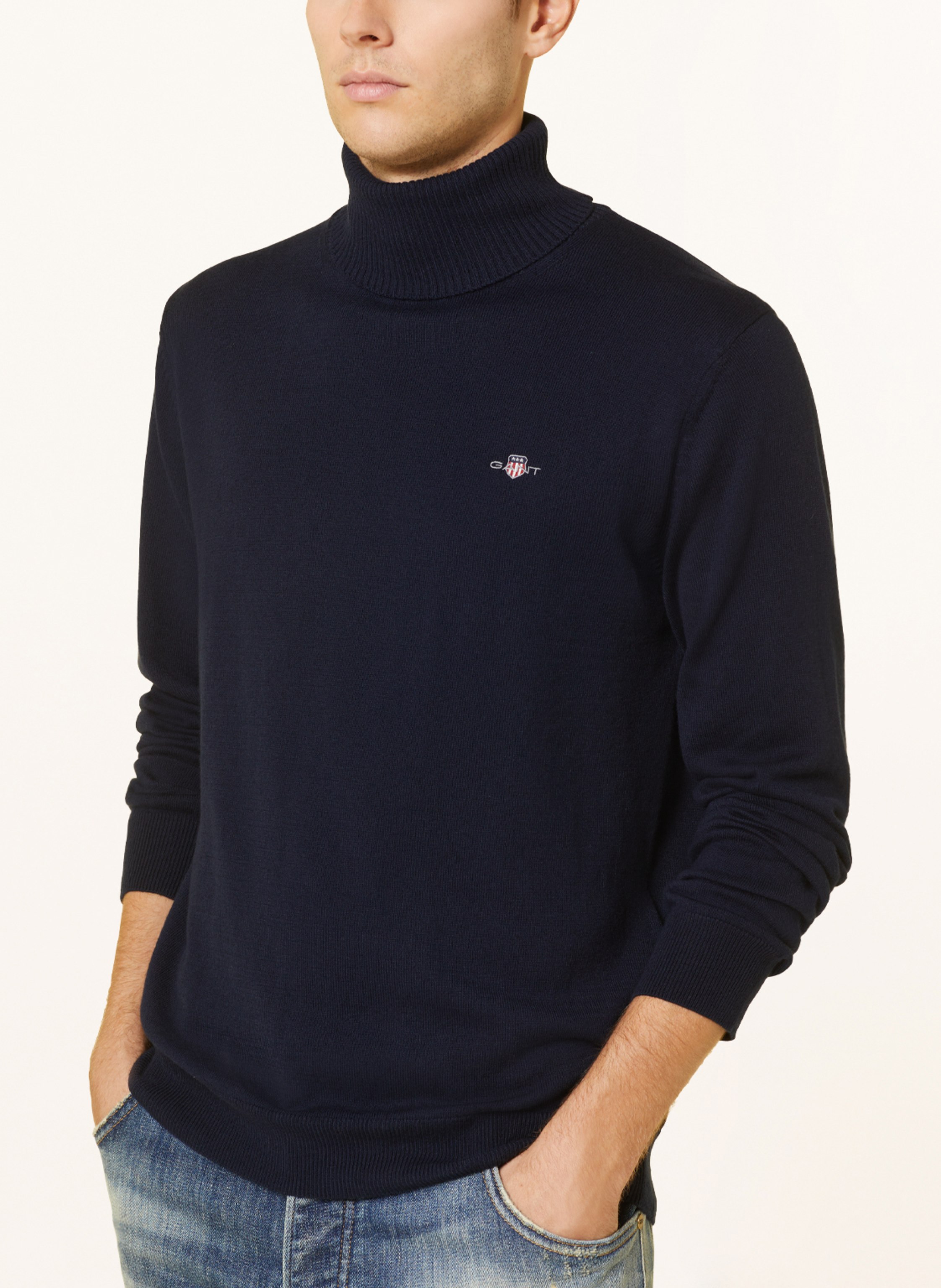 Thumbnail - Gant Rollkragenpullover blau