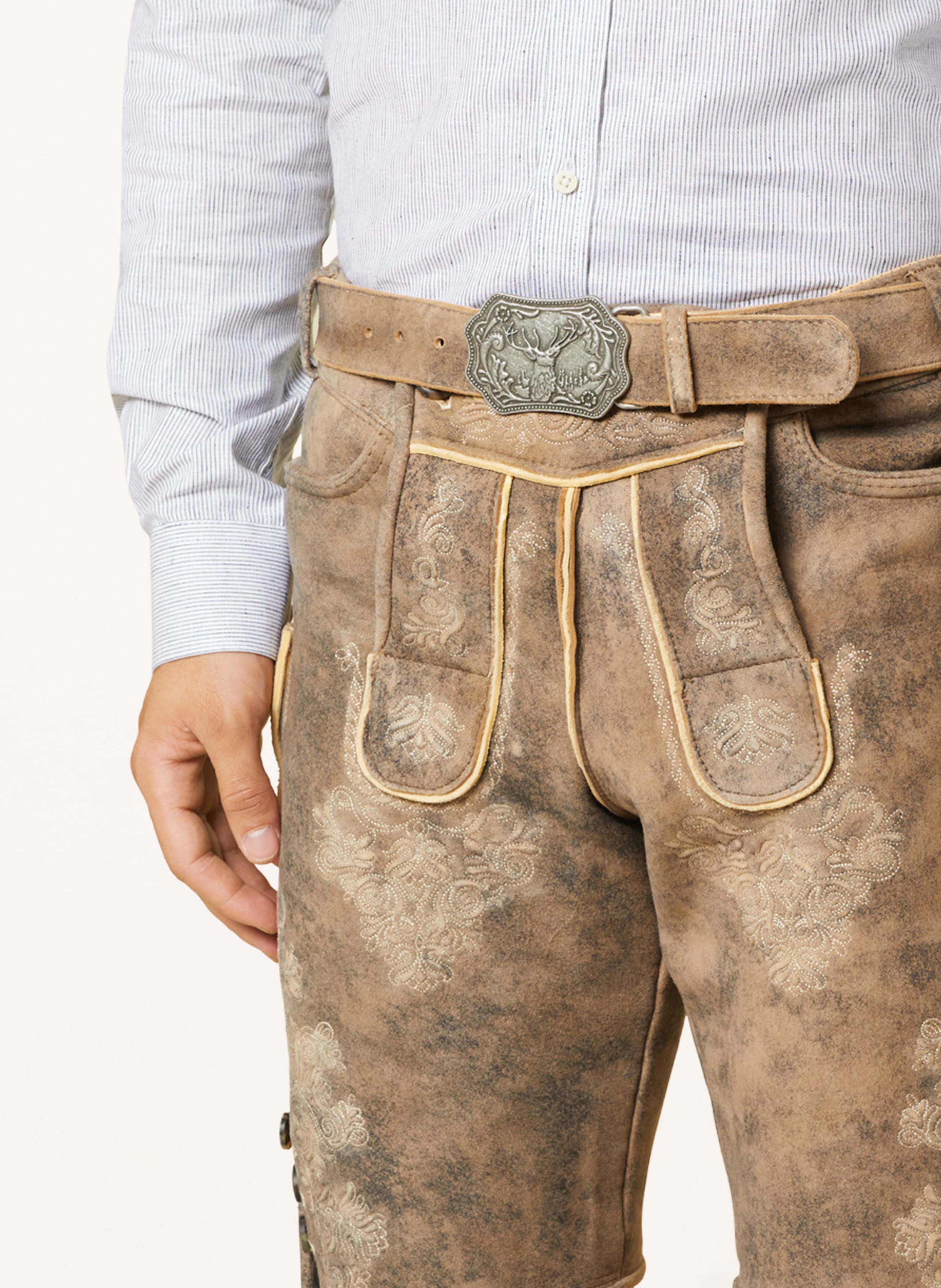 Thumbnail - Hirscher Trachten-Lederhose Basel braun