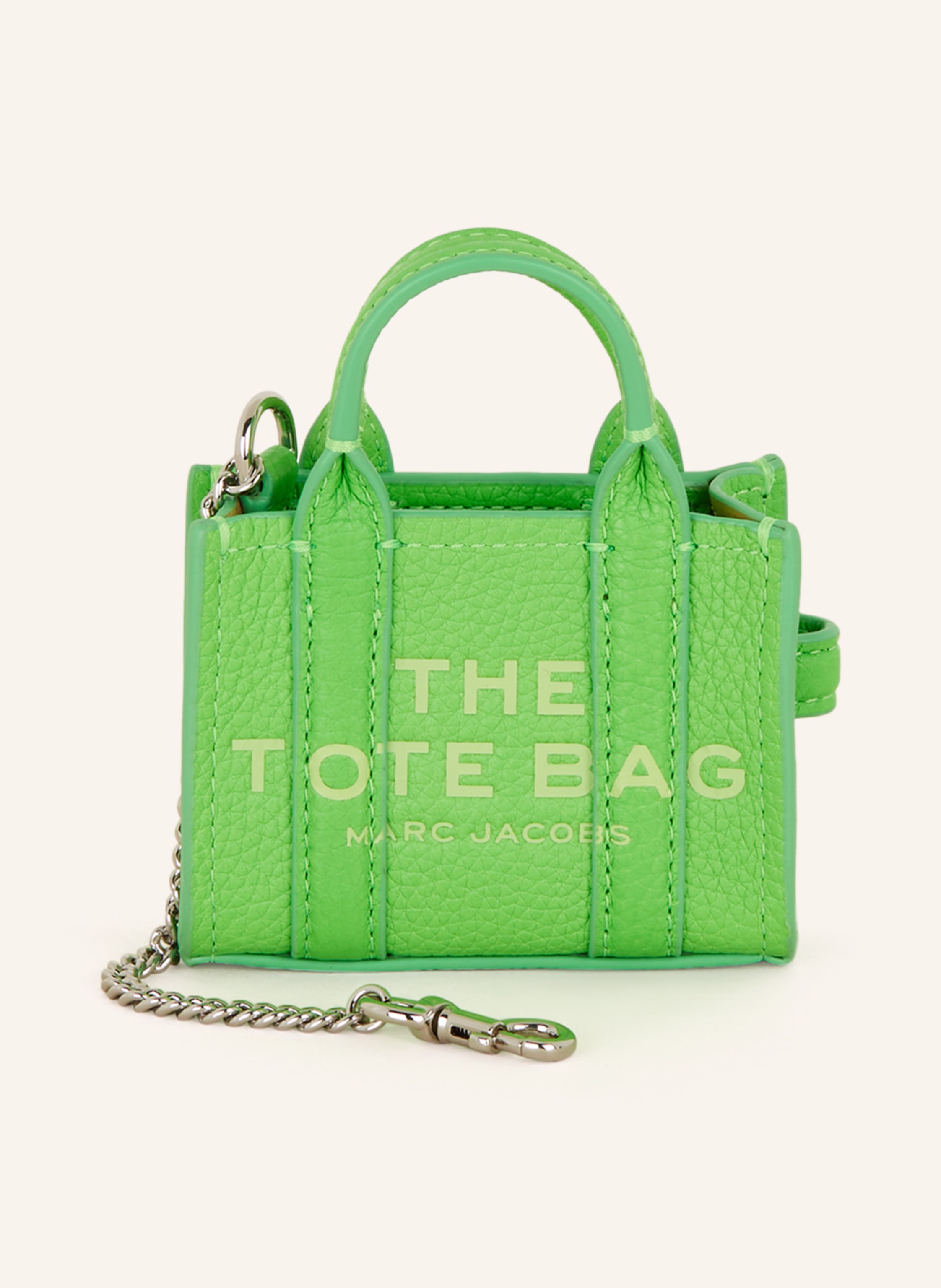 MARC JACOBS Bag charm SHOPPER NANO in neon green