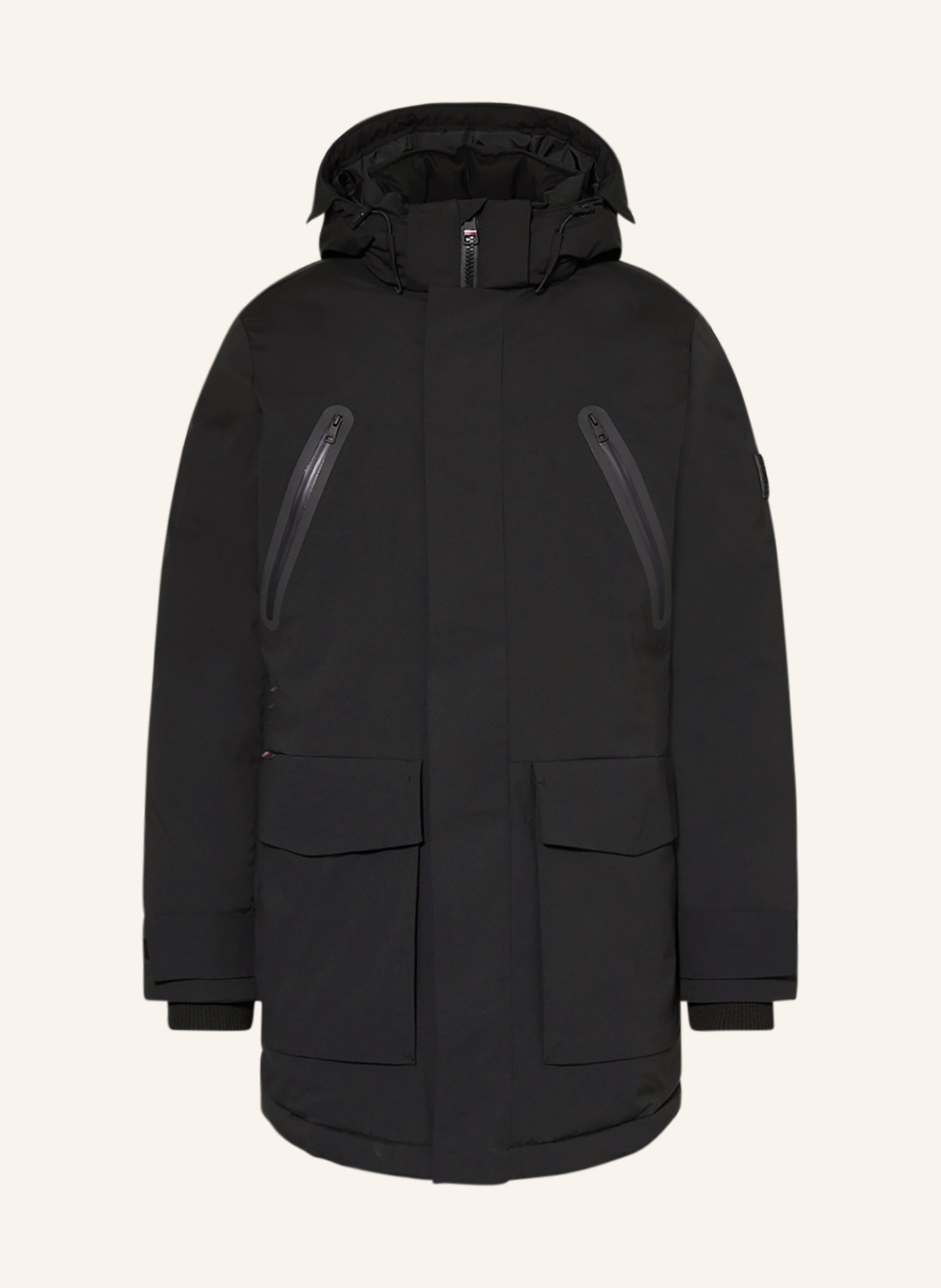 TOMMY HILFIGER Parka ROCKIE mit abnehmbarer Kapuze in schwarz