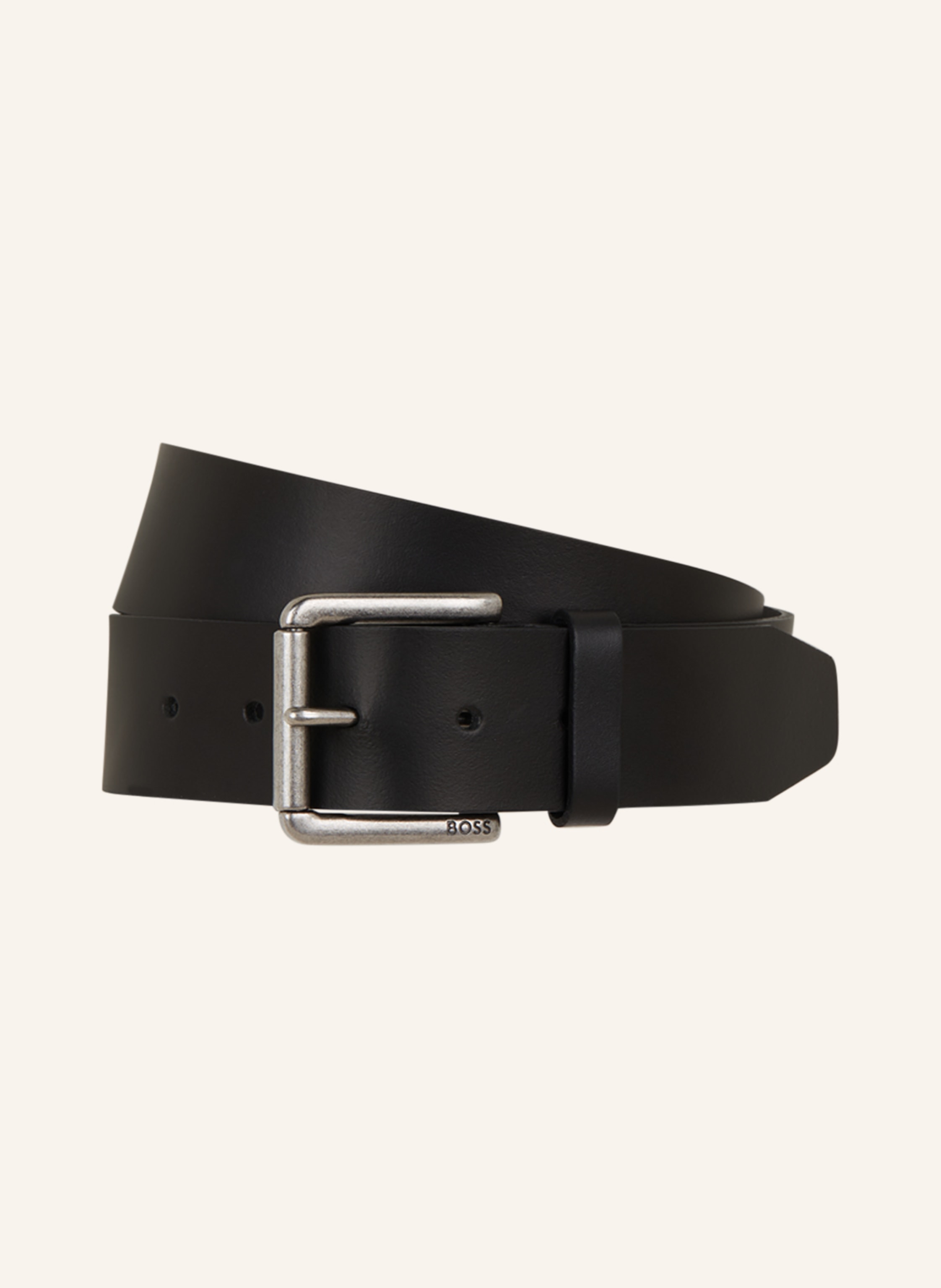 BOSS Leather belt JORIS in black