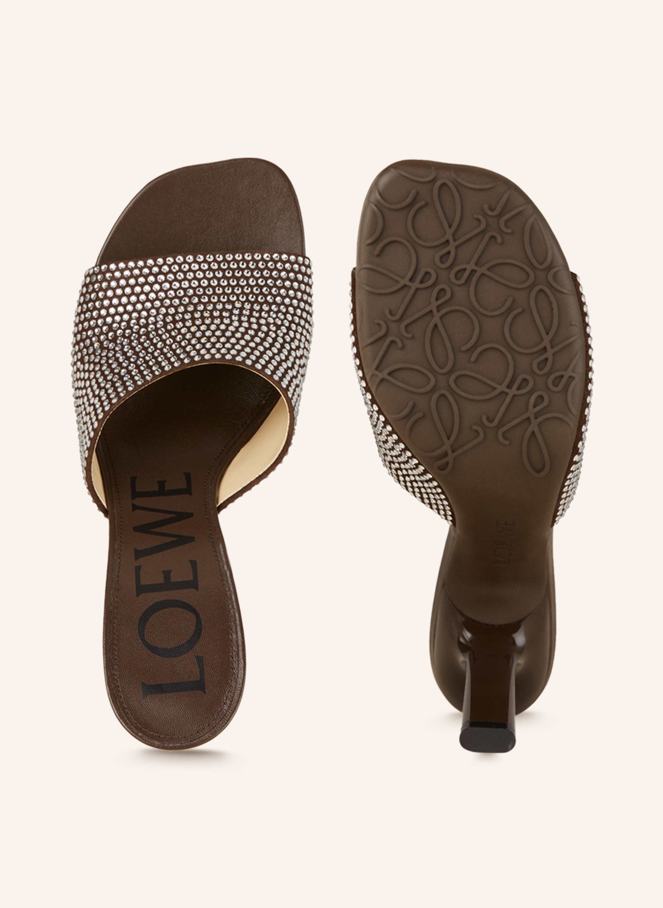 Loewe Mules Mit Schmucksteinen grau – Bild 2
