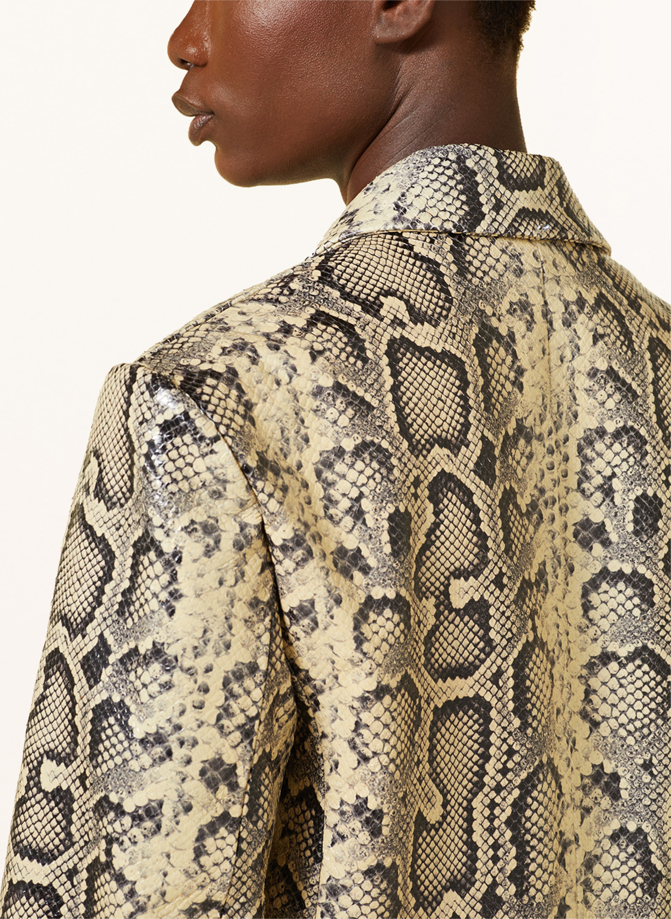 Thumbnail - Sportmax Lederblazer Fiorigi beige