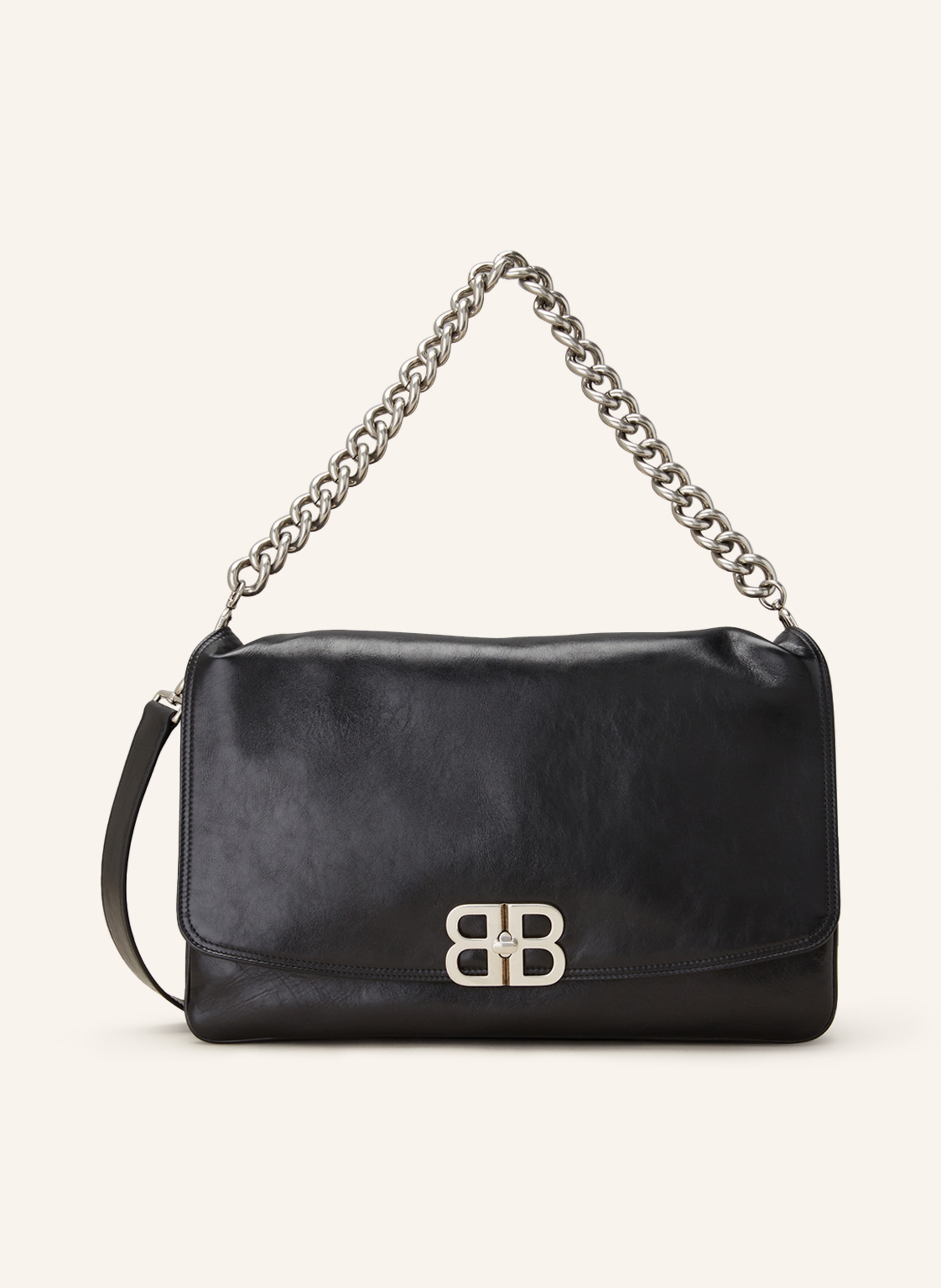 BALENCIAGA Umhangetasche BB SOFT LARGE in schwarz