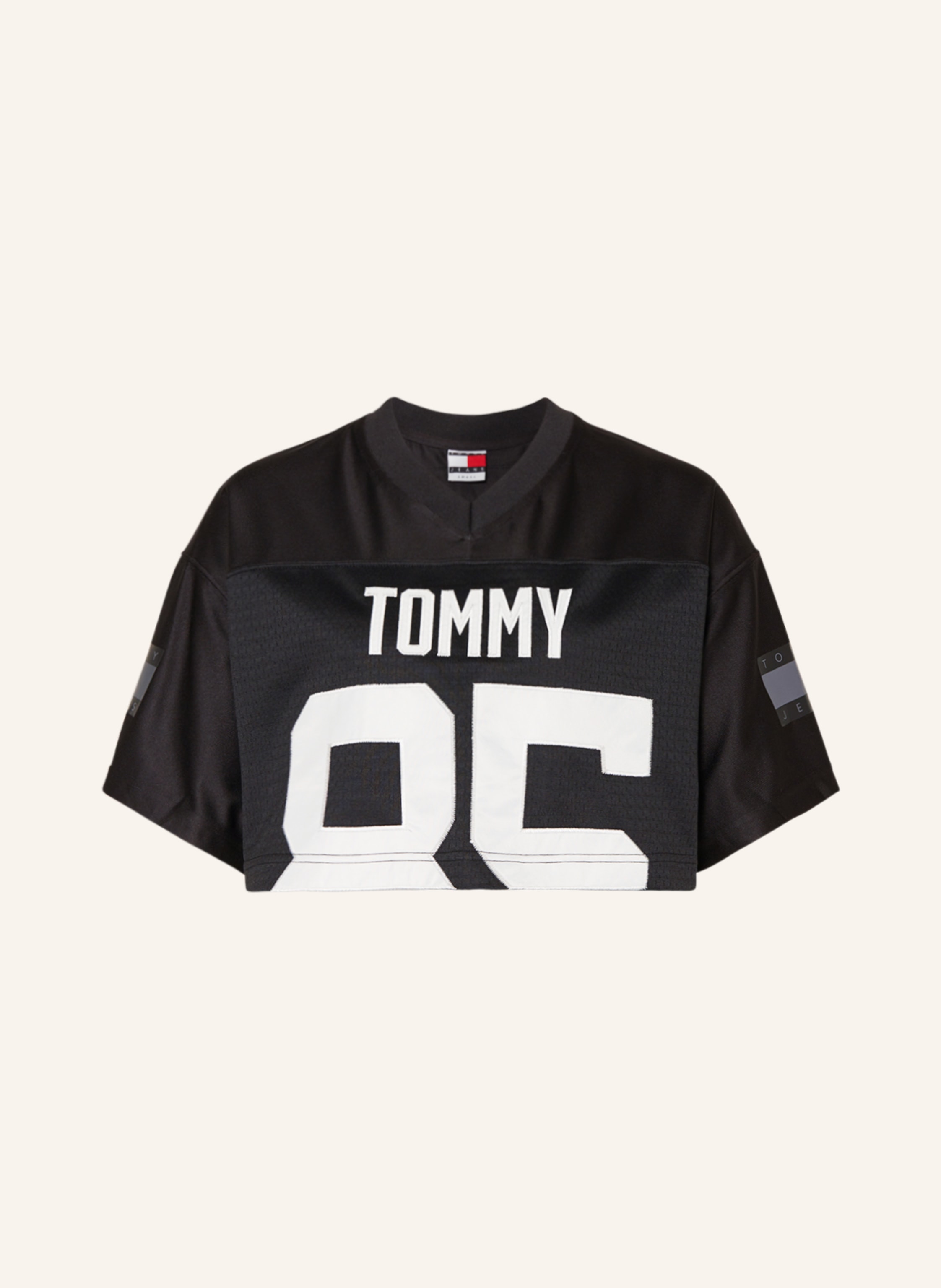 TOMMY JEANS Cropped-Shirt in schwarz