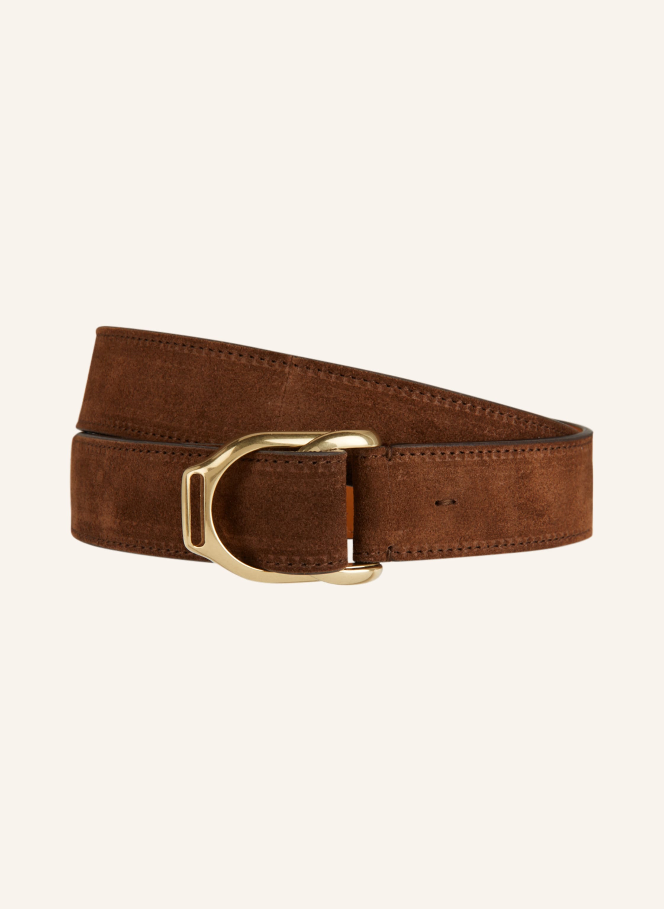 RALPH LAUREN PURPLE LABEL Leather belt in brown