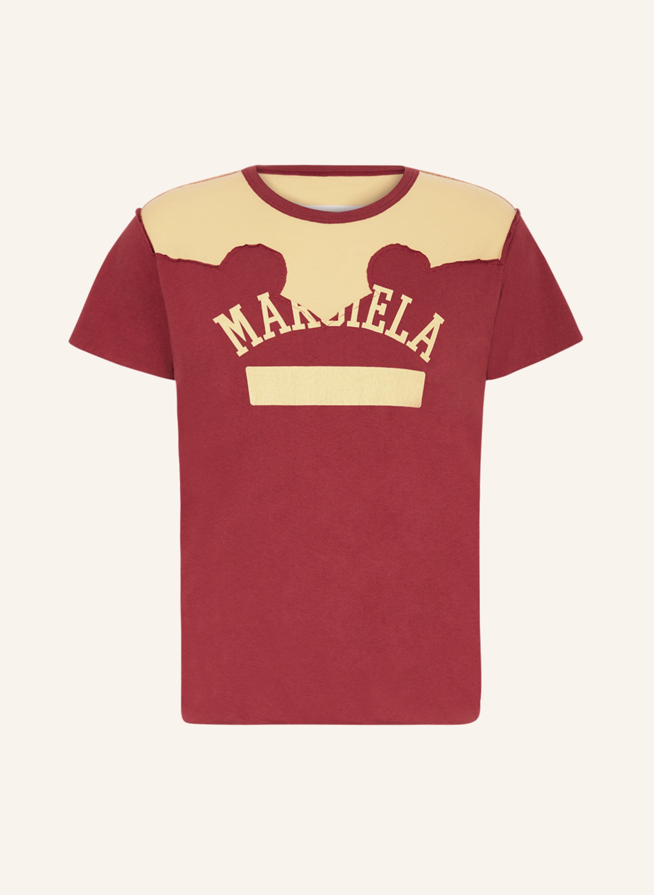 Maison Margiela T-Shirt in dunkelrot/ gelb