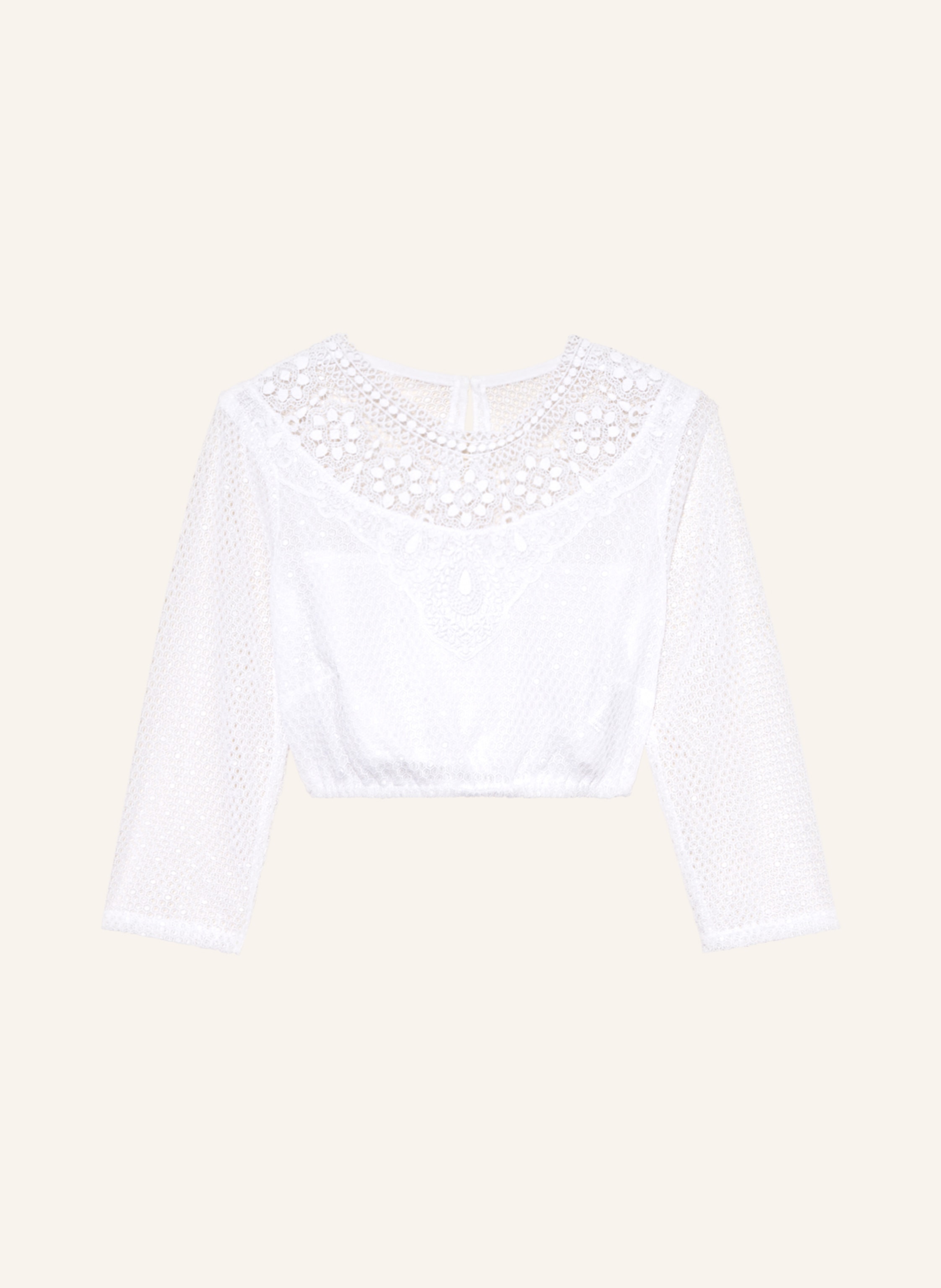 WALDORFF Dirndl blouse made of crochet lace in white