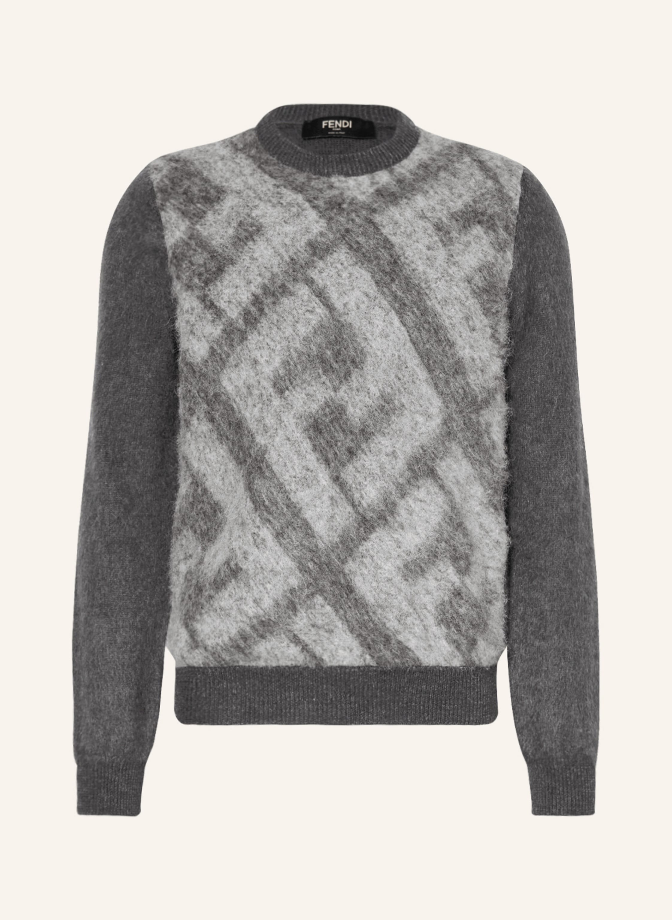 FENDI Sweater with mohair in gray light gray