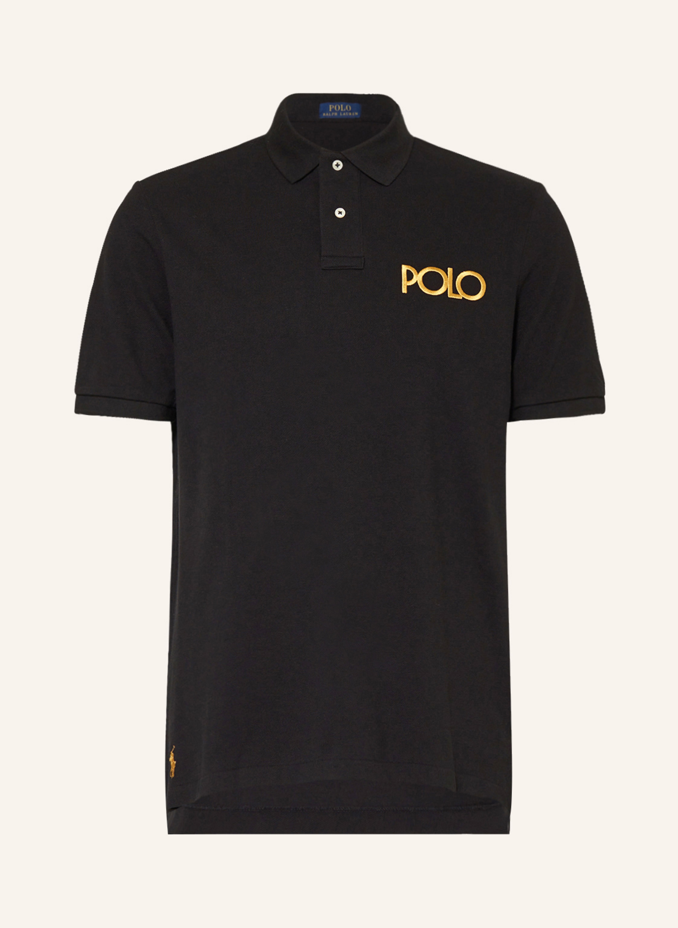 POLO RALPH LAUREN Piqu polo shirt classic fit in dark blue