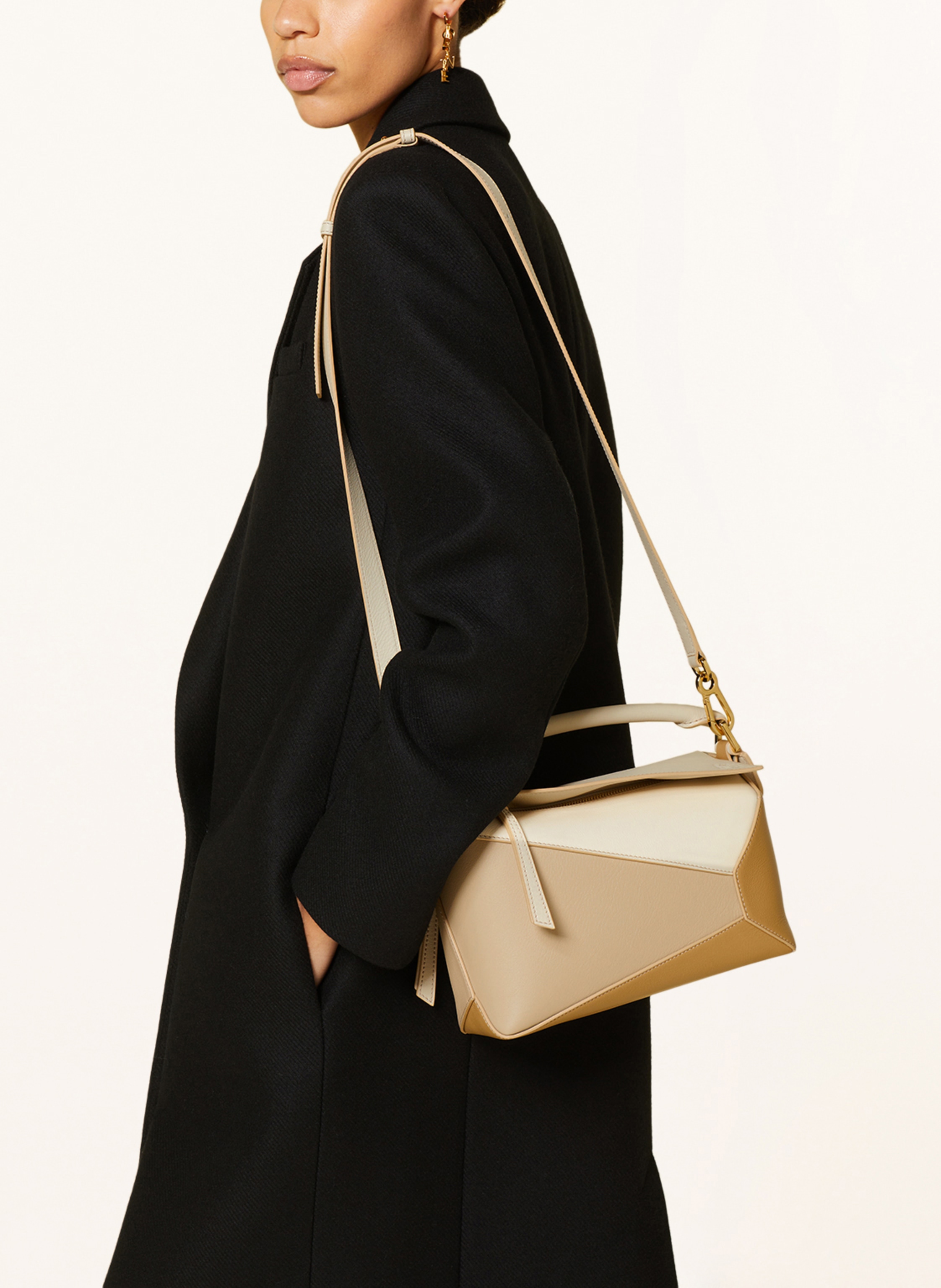 Thumbnail - Loewe Handtasche Puzzle Small beige