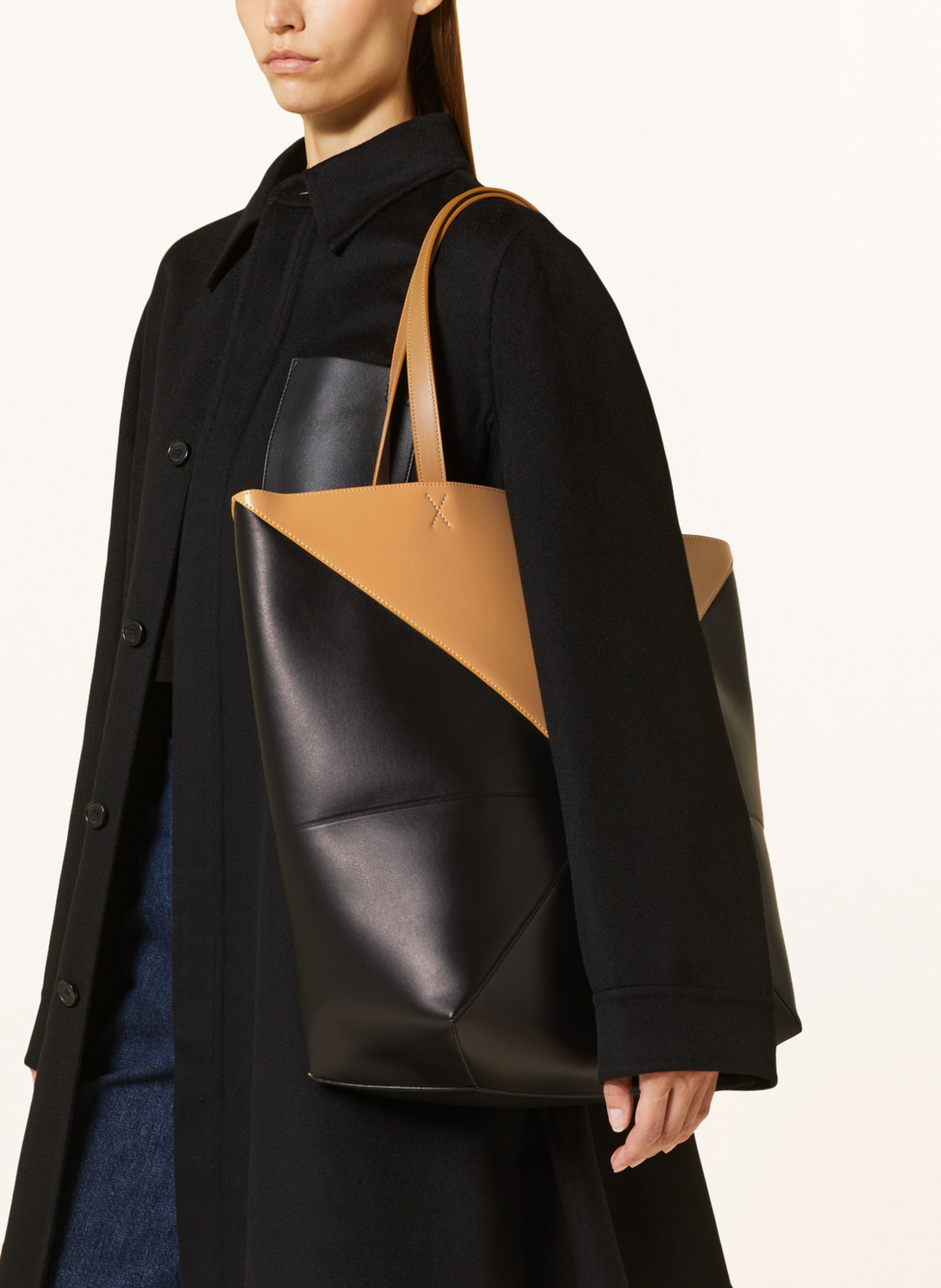 Thumbnail - Loewe Shopper Puzzle Fold Tote Large schwarz