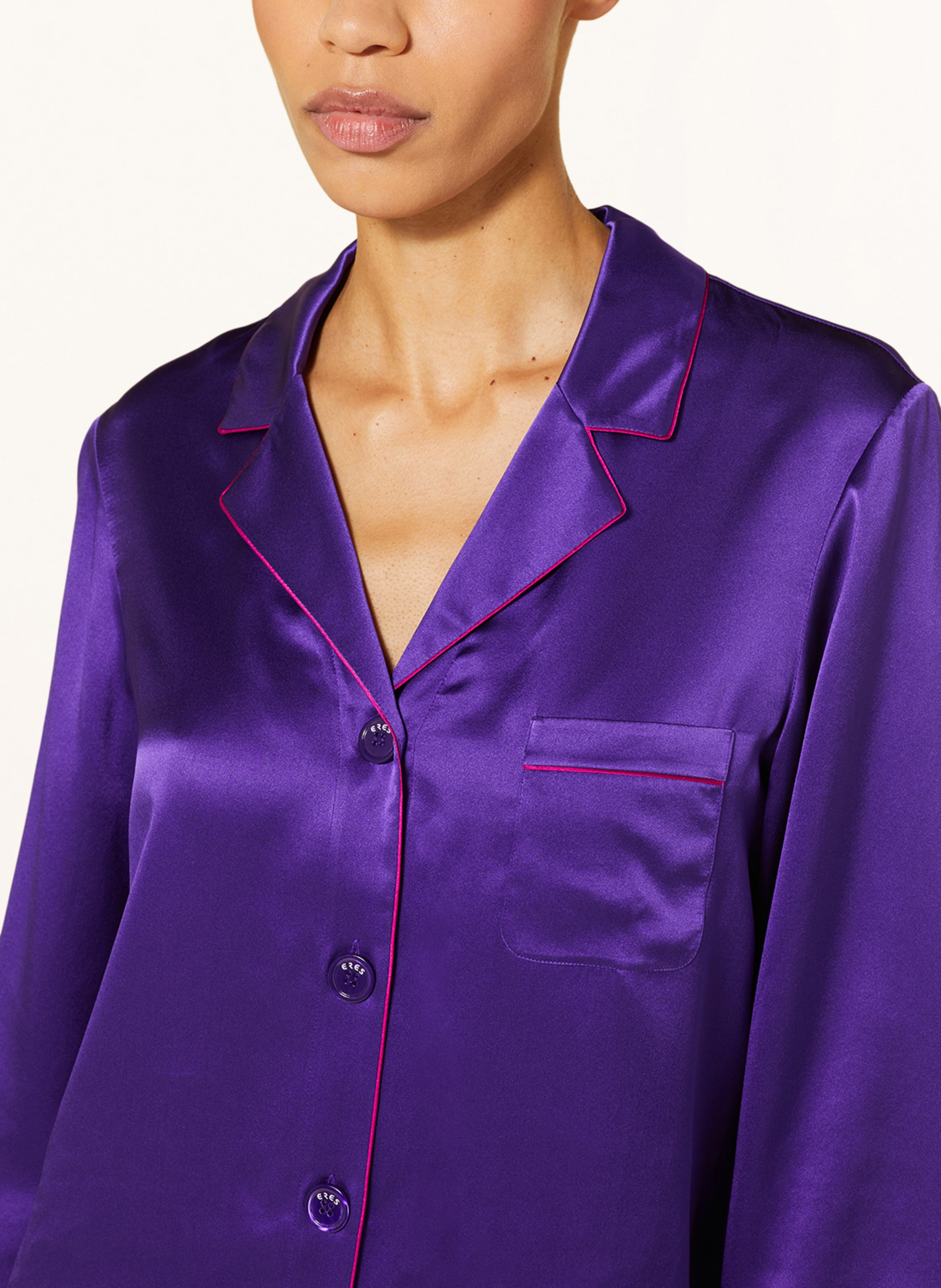 Thumbnail - Eres Schlafshirt Convive Aus Seide lila