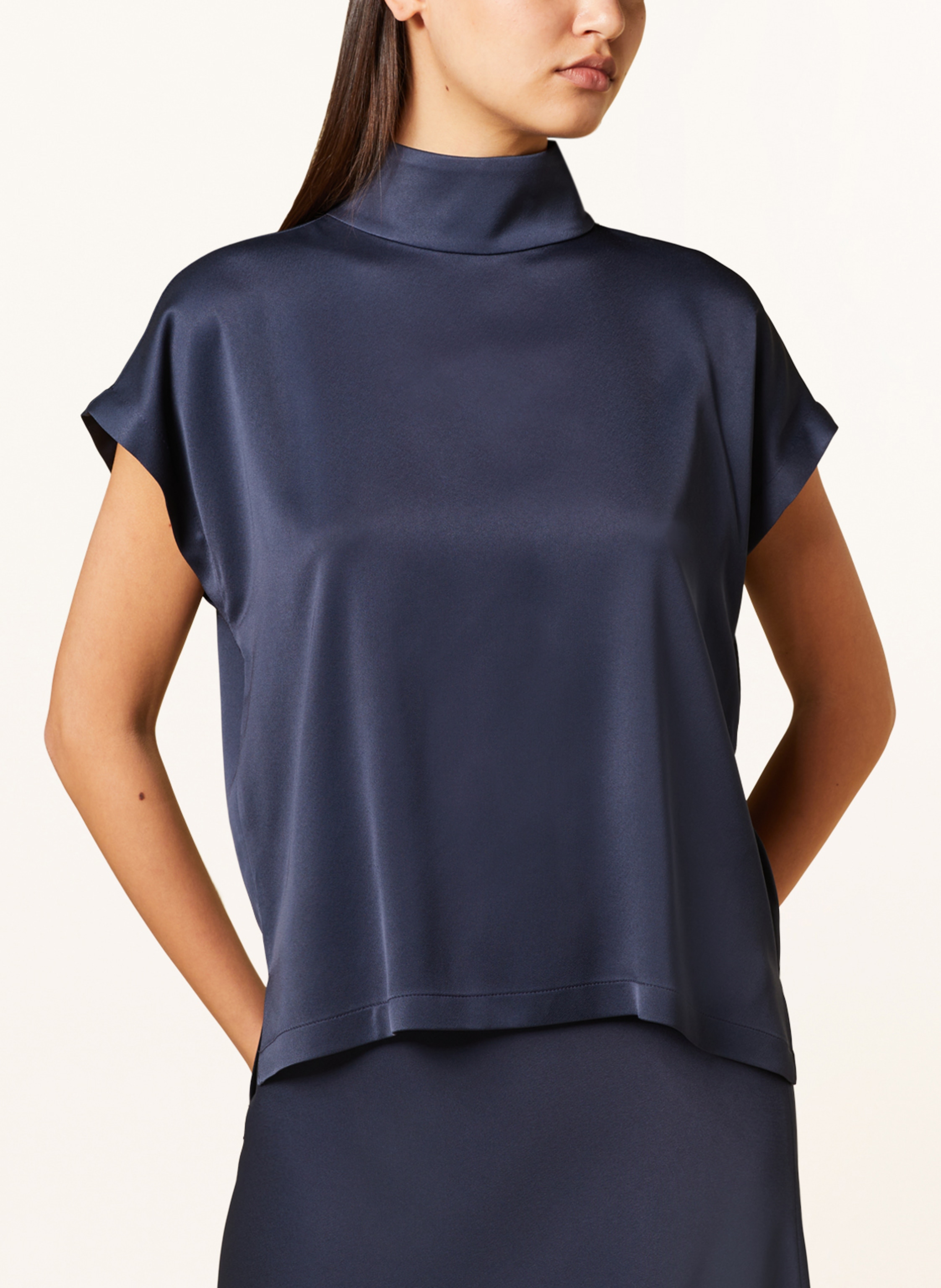 Thumbnail - Drykorn Blusenshirt Alaria_1 Aus Satin blau