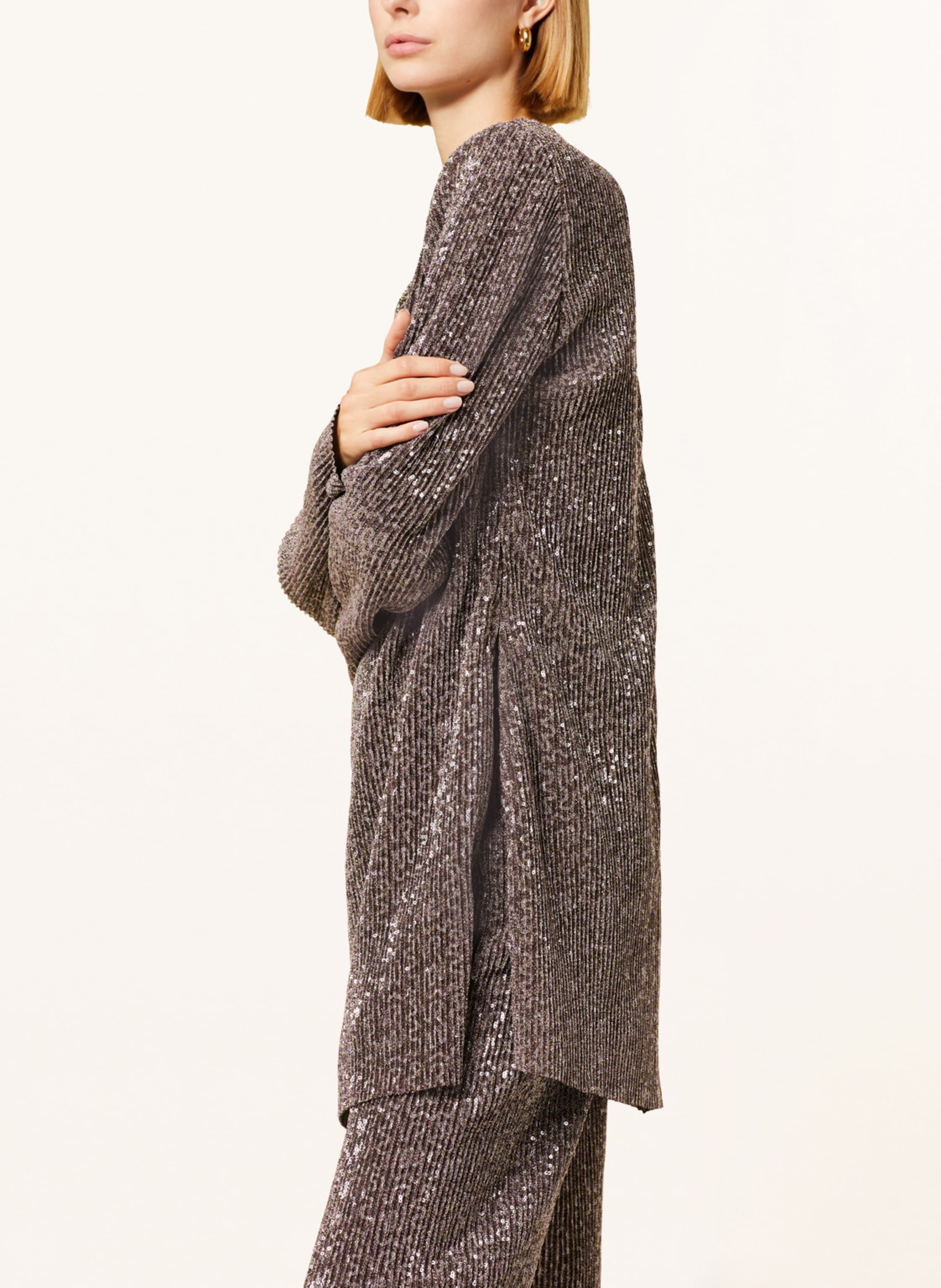 Thumbnail - Stine Goya Blusenshirt Odis Mit Pailletten silber