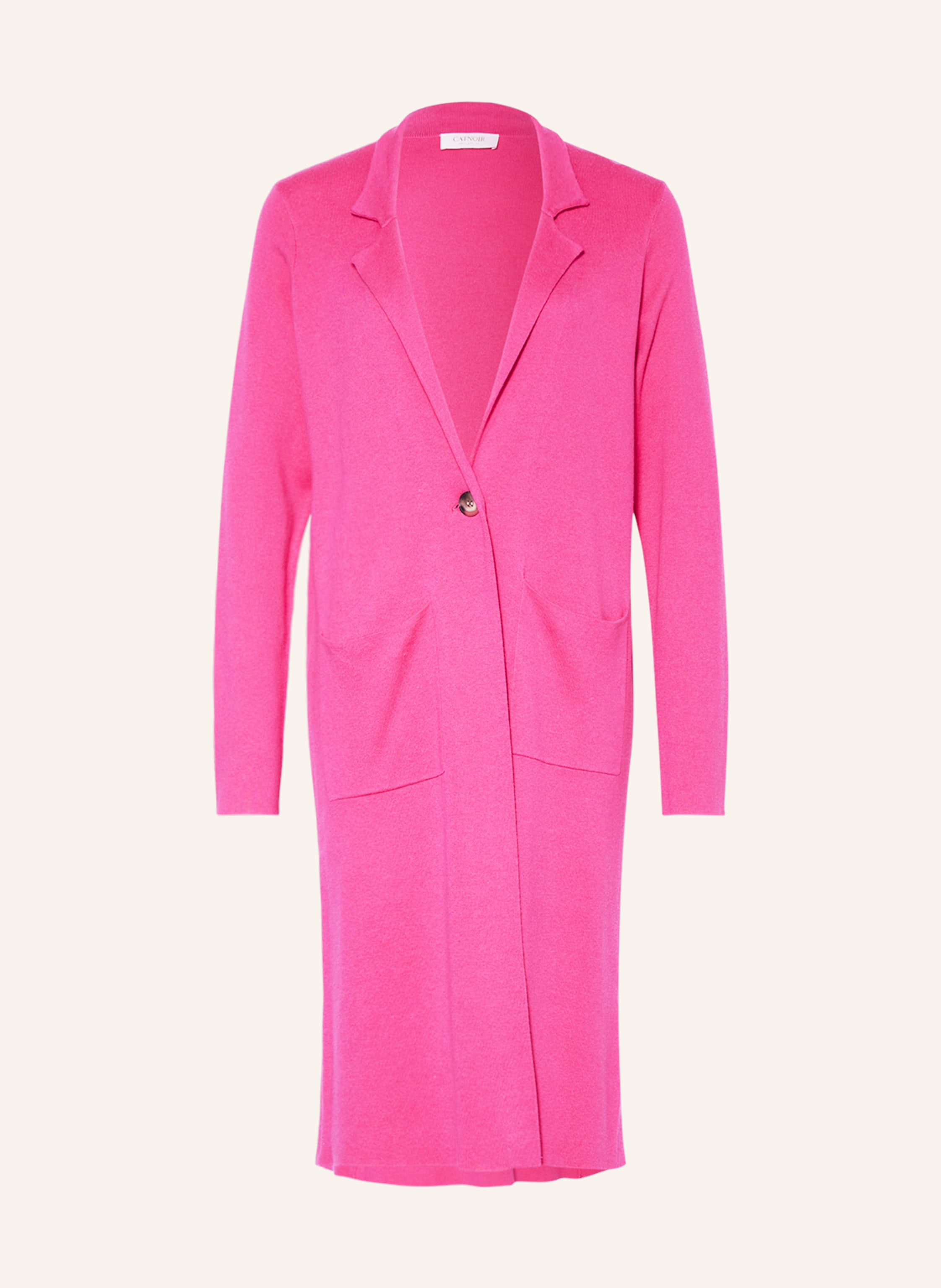 Long Cardigan Feinstrickjacke Lang Damen Closed Longcardigan Closed  Strickjacke Rosa Kenya Fuchsia