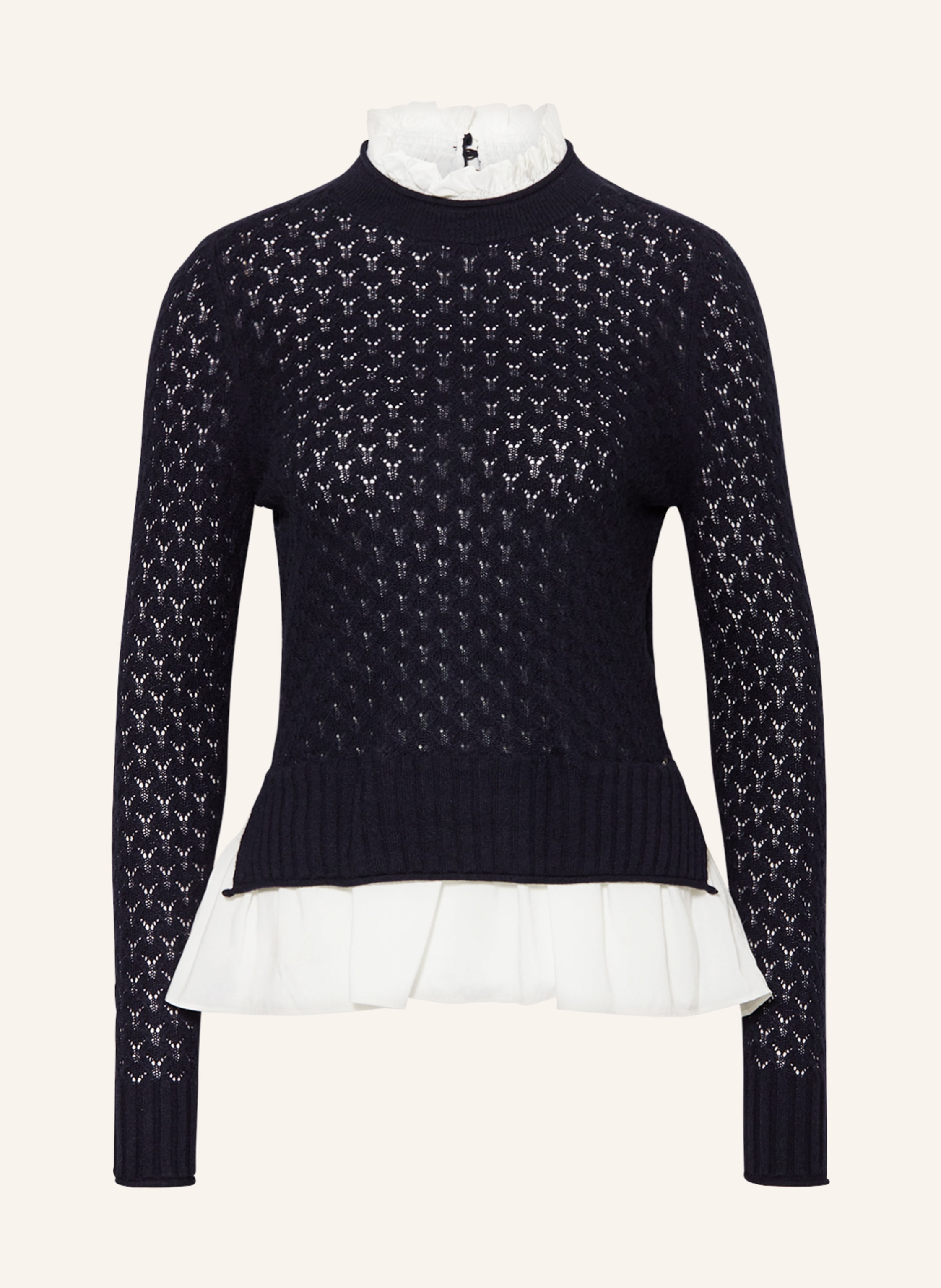 TED BAKER Sweater HOLINA with ruffles in dark blue