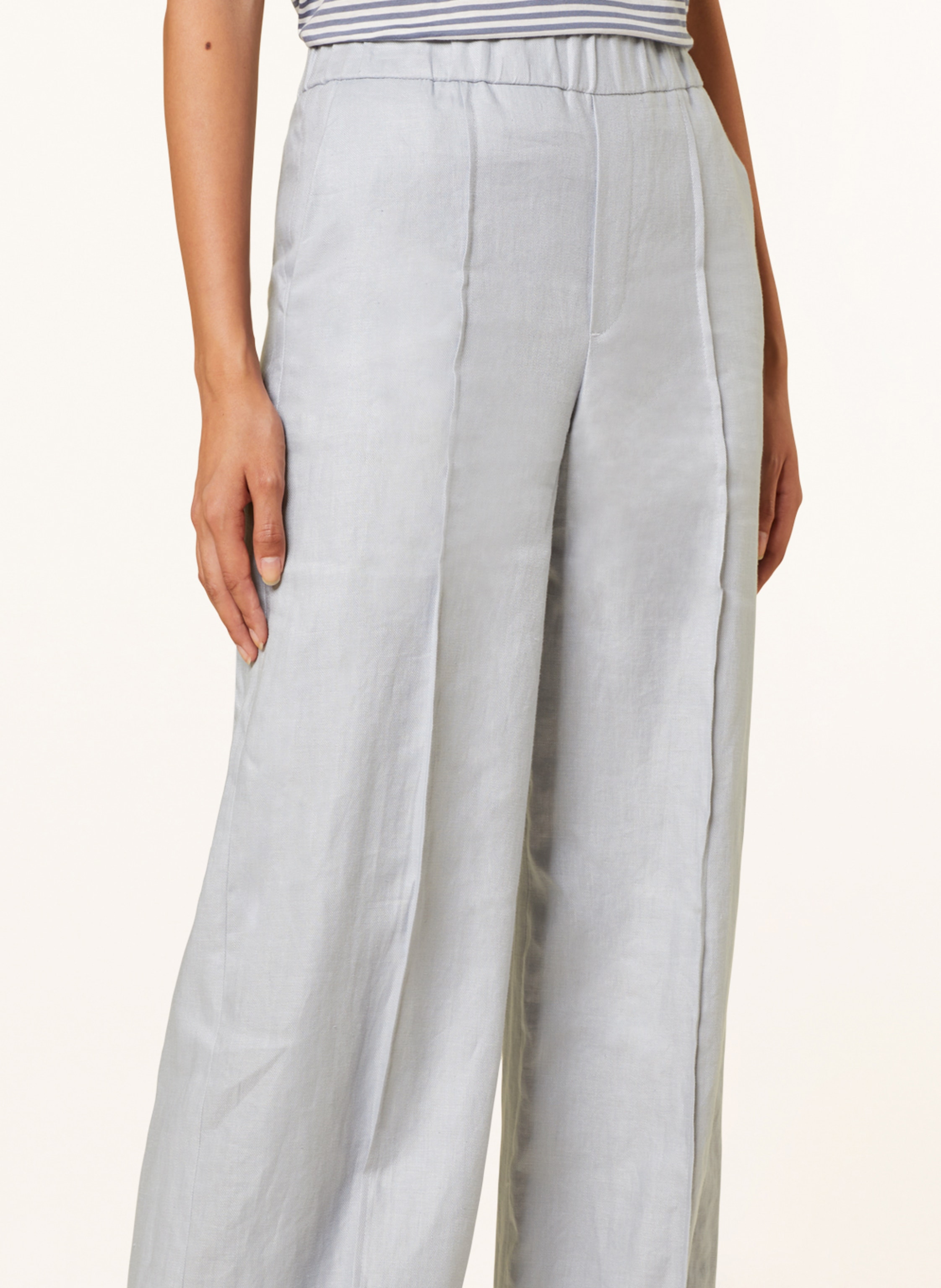 Drykorn Marlenehose Earn Aus Leinen blau – Bild 2