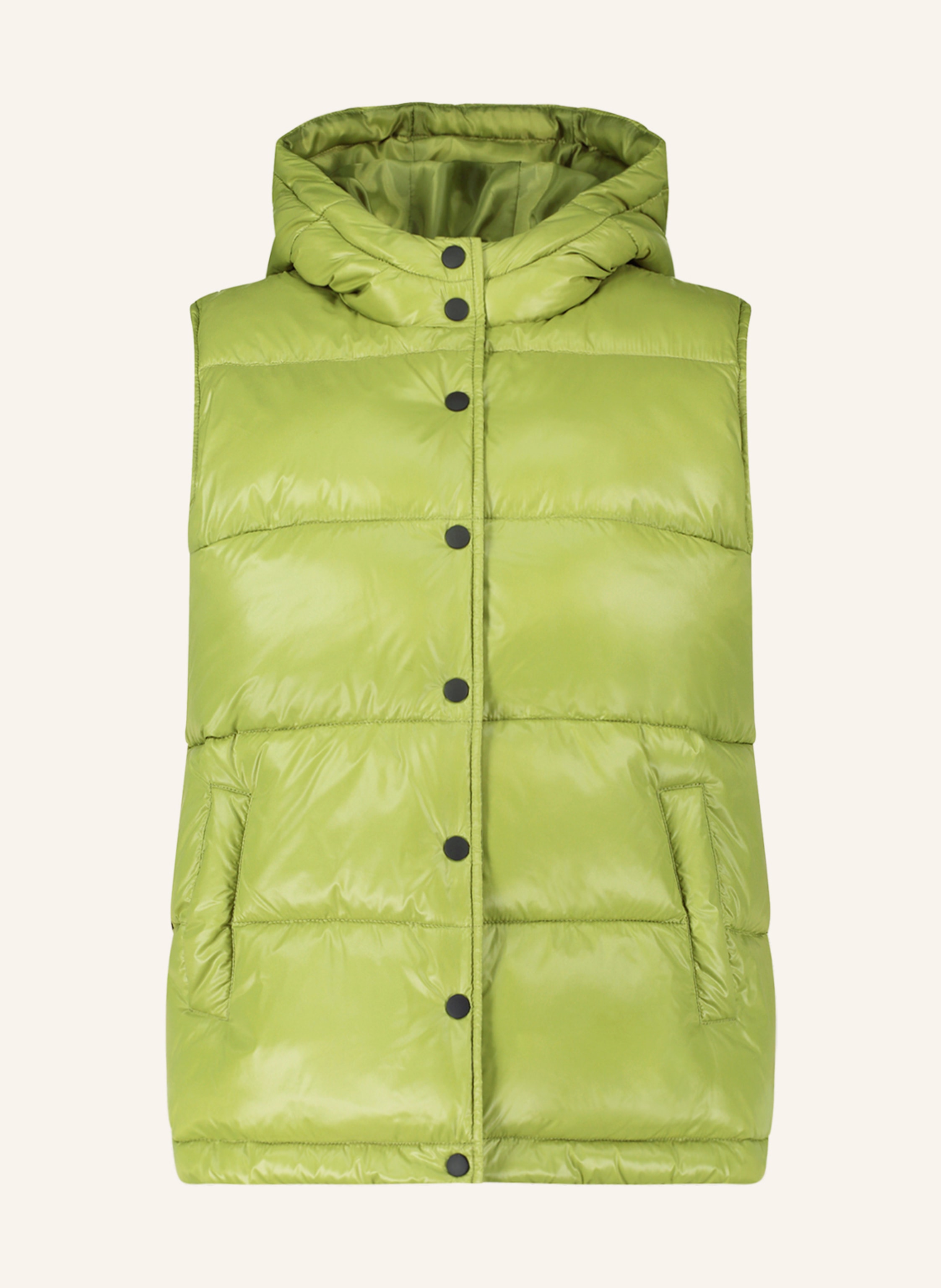 light green puffer vest