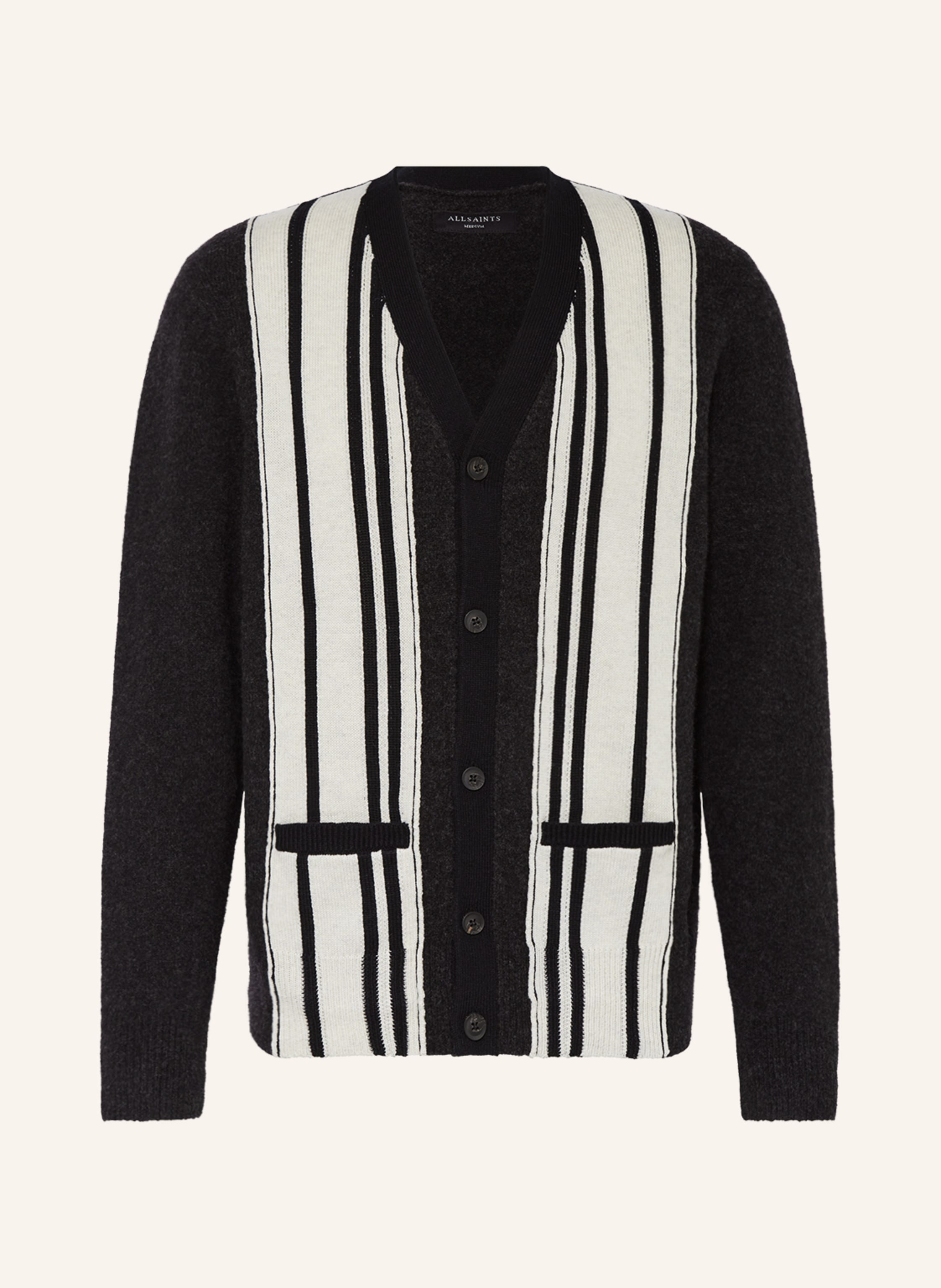 ALLSAINTS Cardigan BERKLEY in dark gray ecru