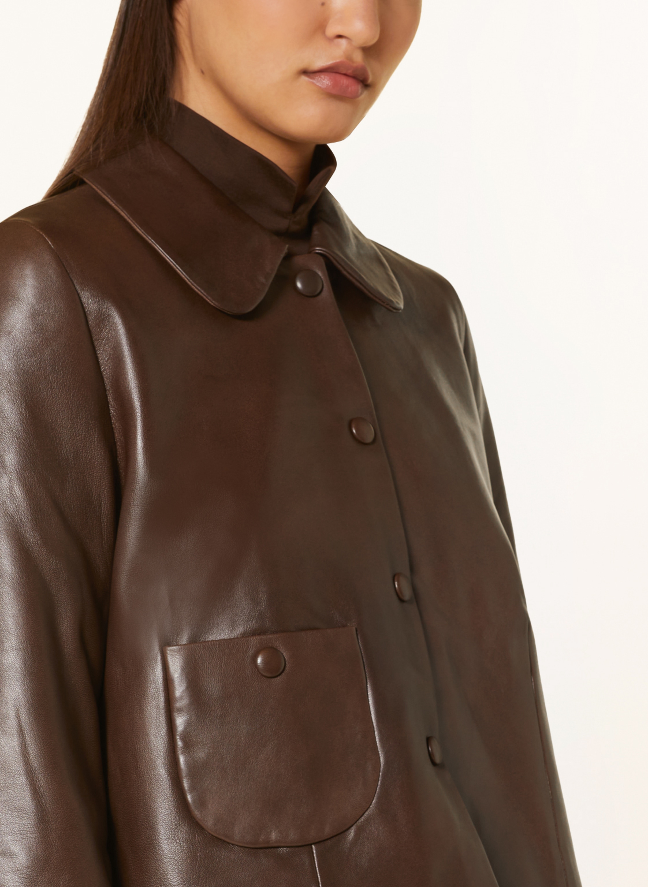 Thumbnail - Ba&Sh Lederjacke Milos braun