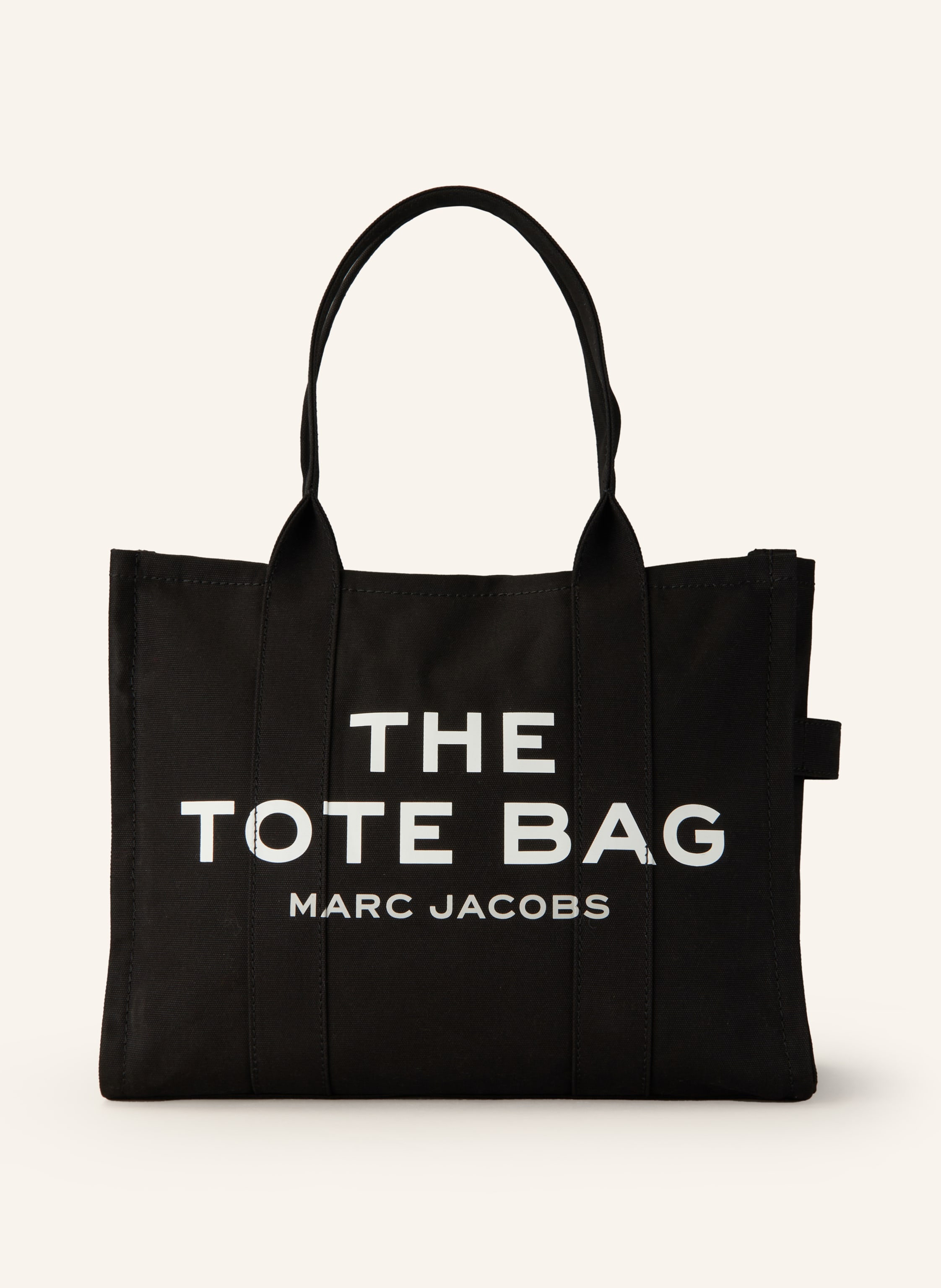 Marc Jacobs Textil. Schließt mit Reißverschluss. Steckfach für Smartphone & Co. Logo-Print auf Vorder- und Rückseite Large in schwarz