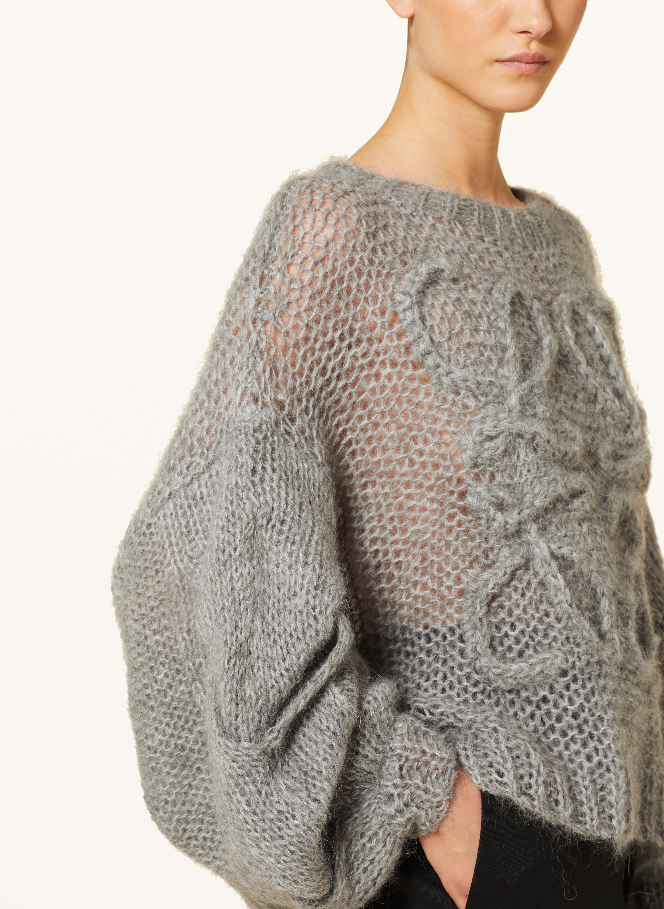Thumbnail - Loewe Pullover Mit Mohair grau