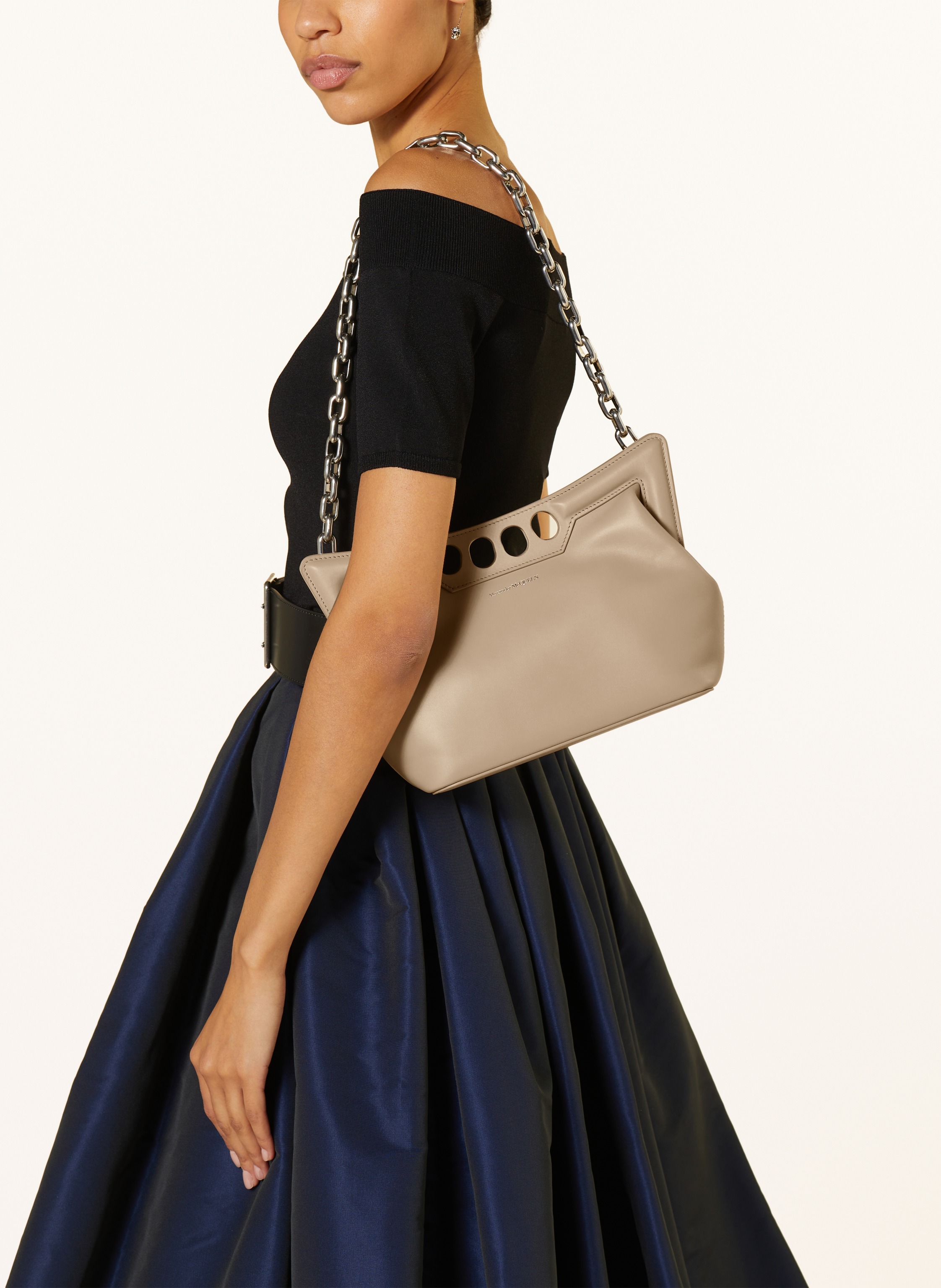 Thumbnail - Mcqueen Handtasche The Small Peak Mit Pouch beige