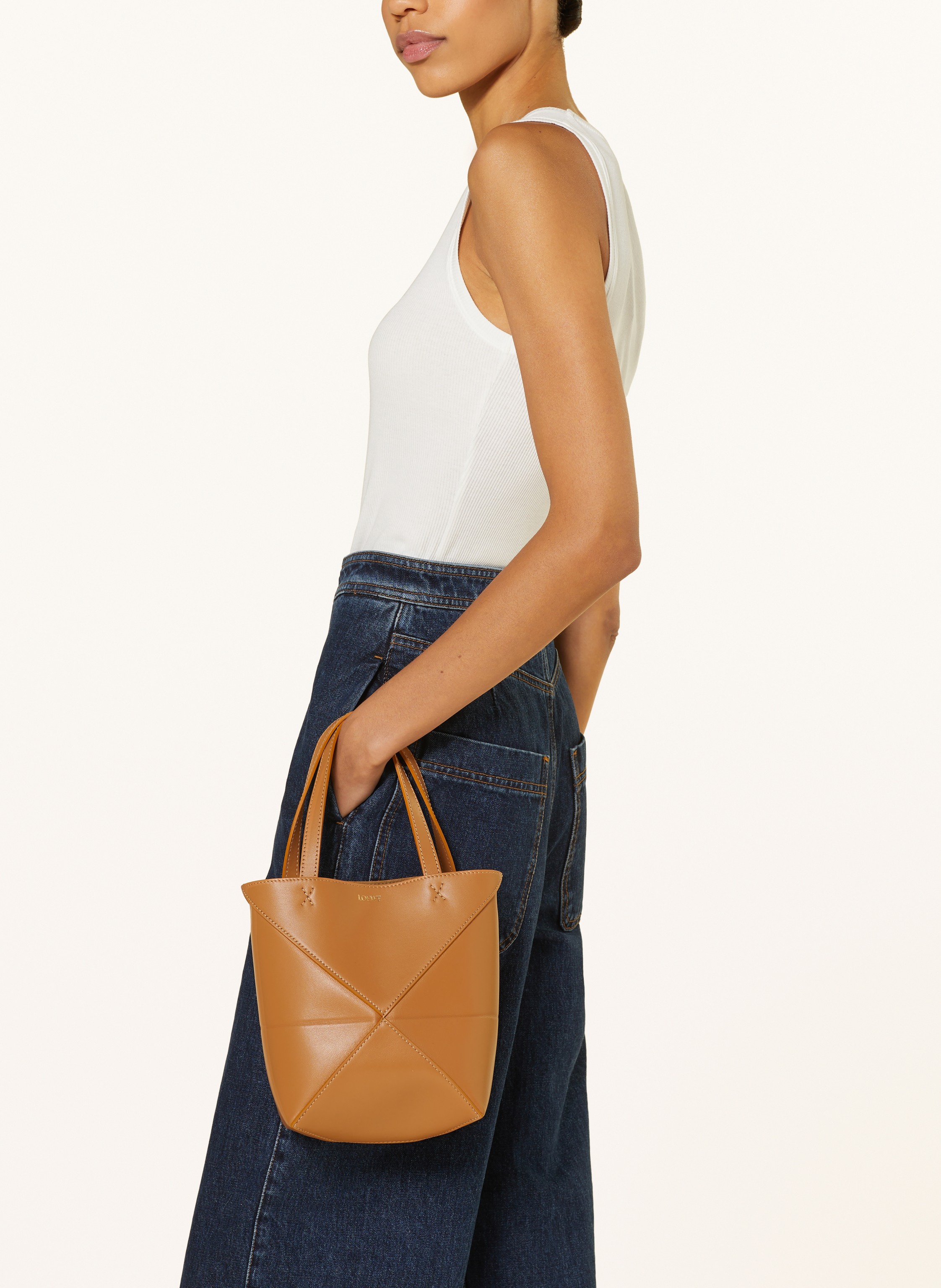 Loewe Handtasche Puzzle Tote Mini beige – Bild 2