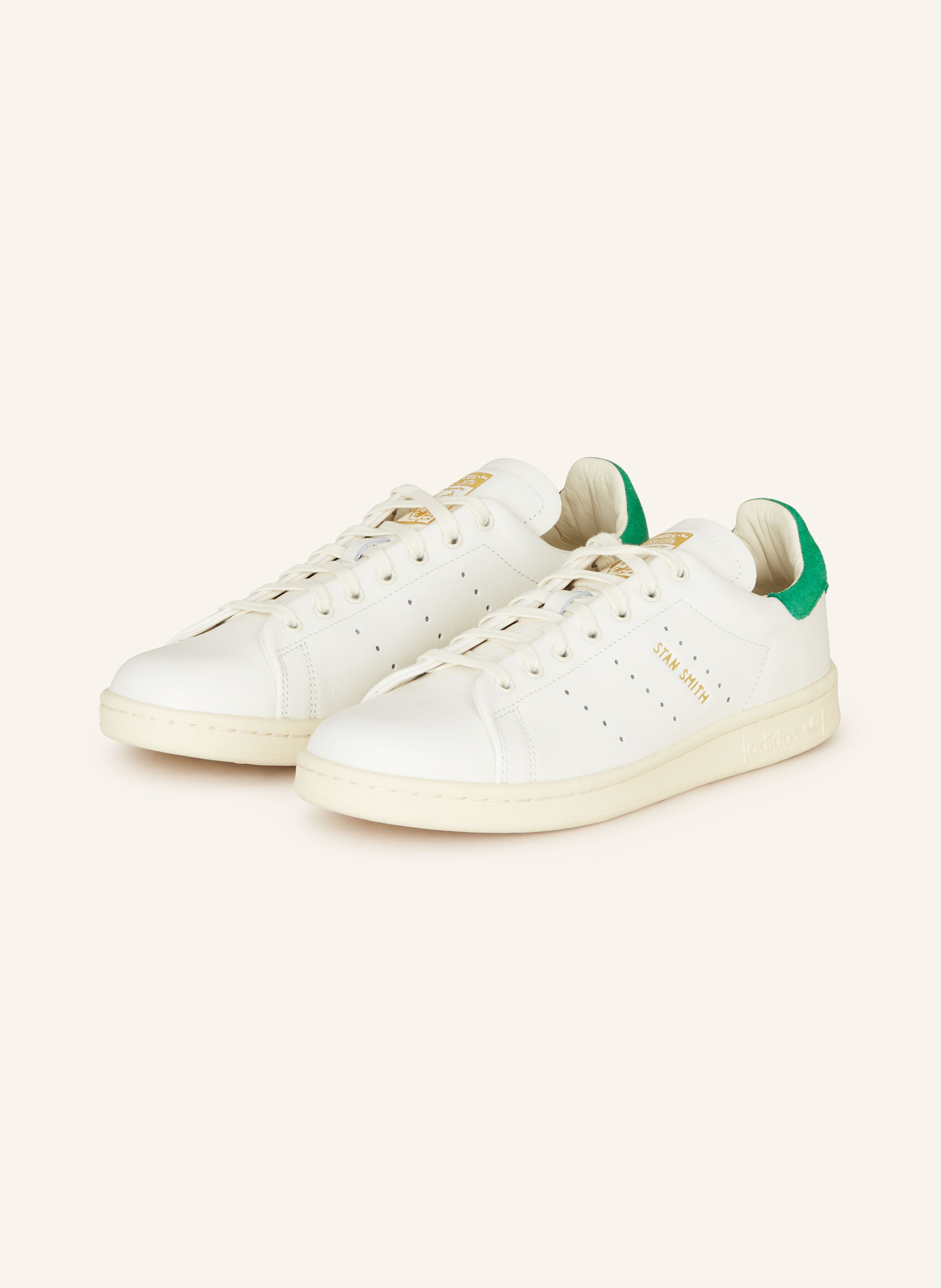 Weißer Adidas Originals Stan Smith Lux Sneaker aus Leder