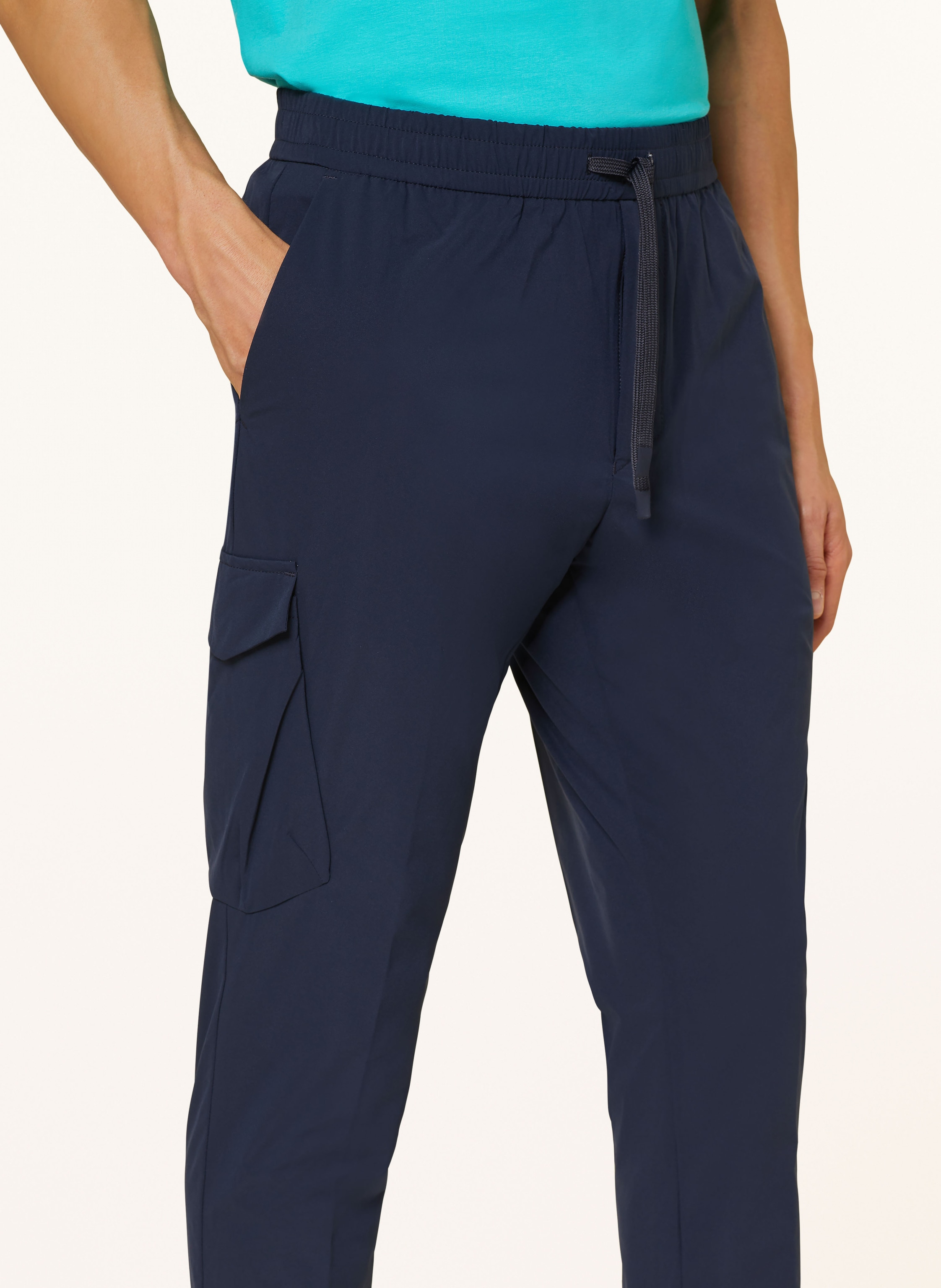 Thumbnail - Boss Cargohose Im Jogging-Stil Urbanex Tapered Fit blau