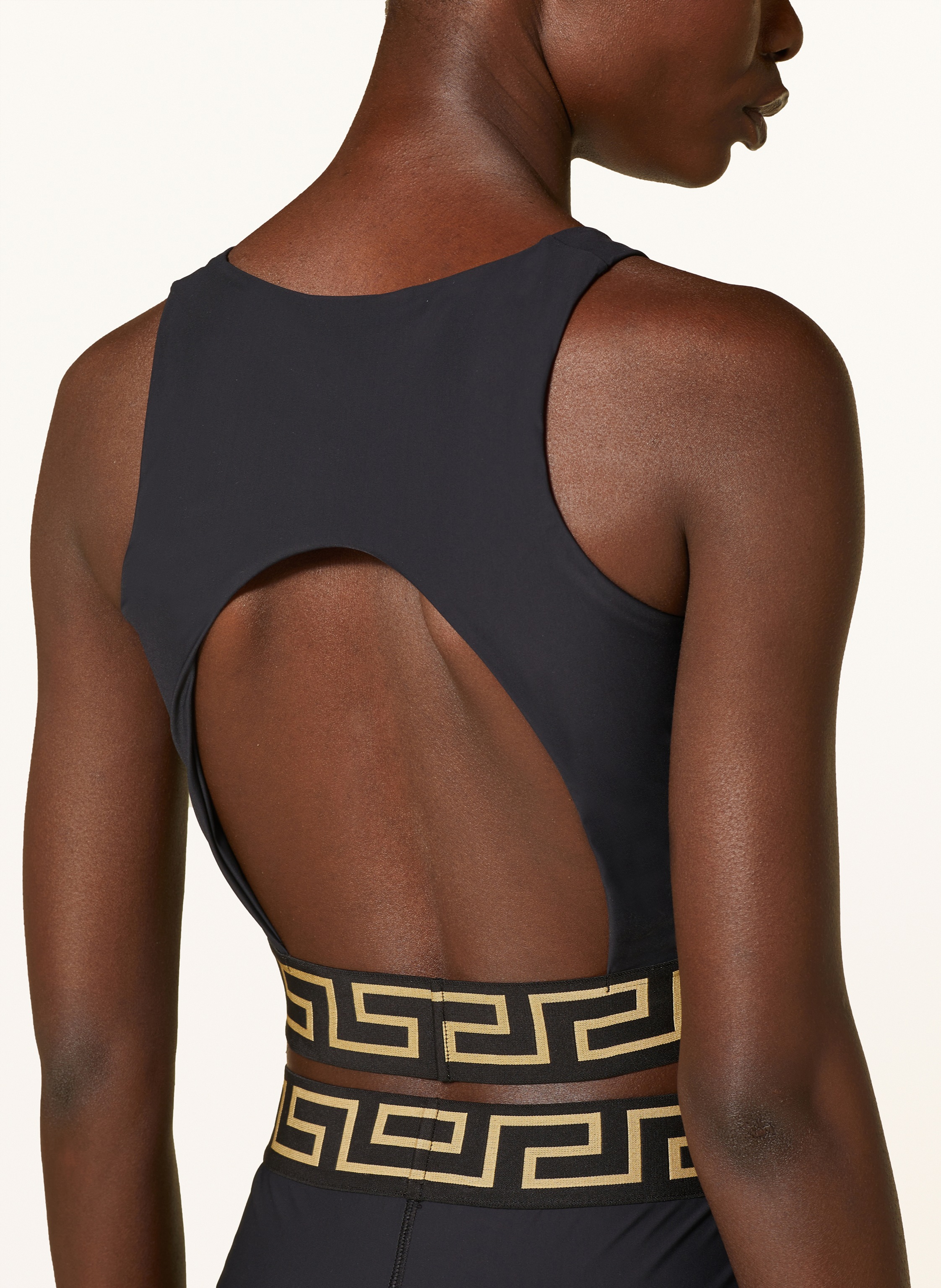 Thumbnail - Versace Cropped-Top Mit Cut-Out schwarz