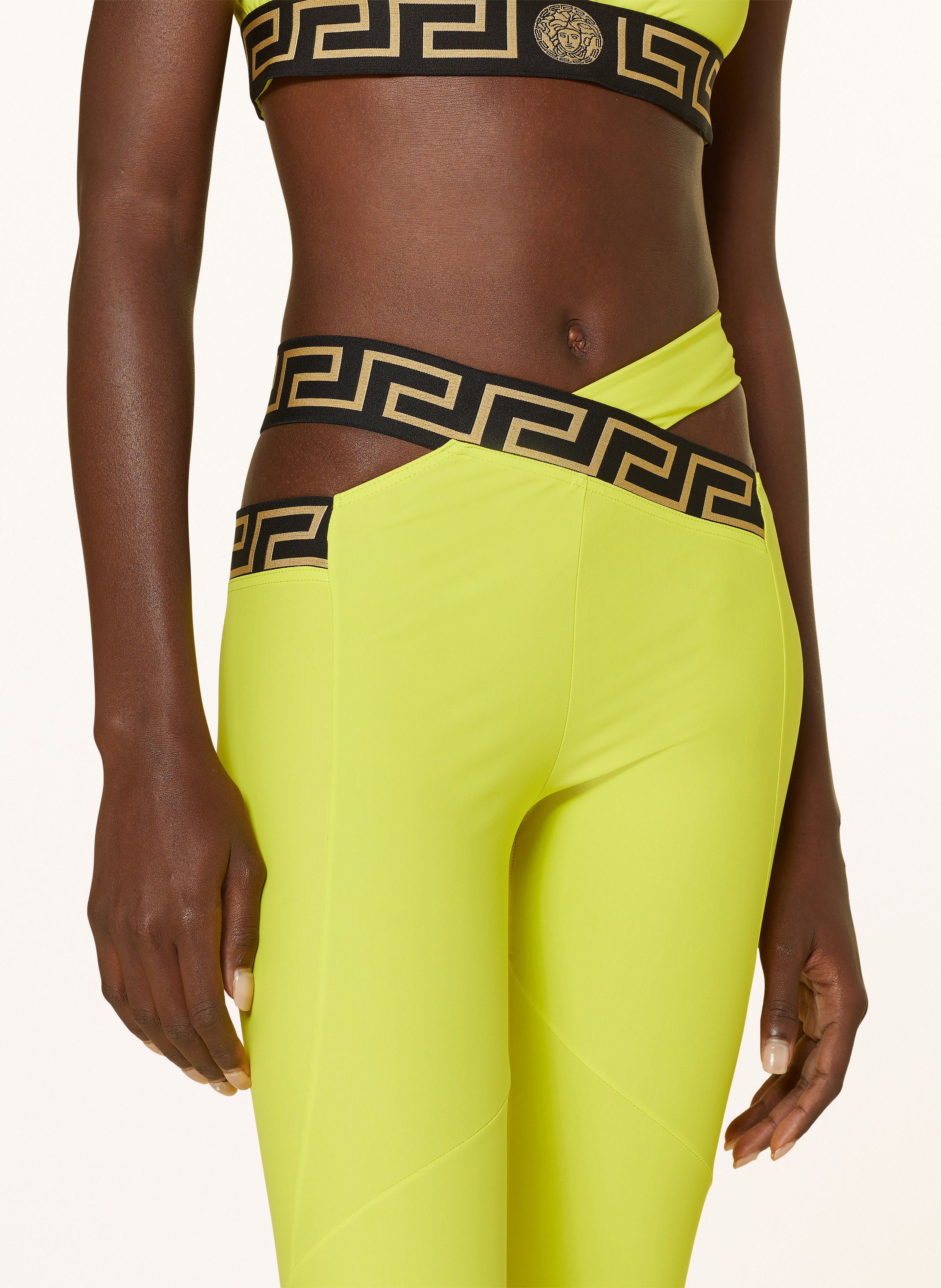 Thumbnail - Versace Tights Mit Cut-Out gelb