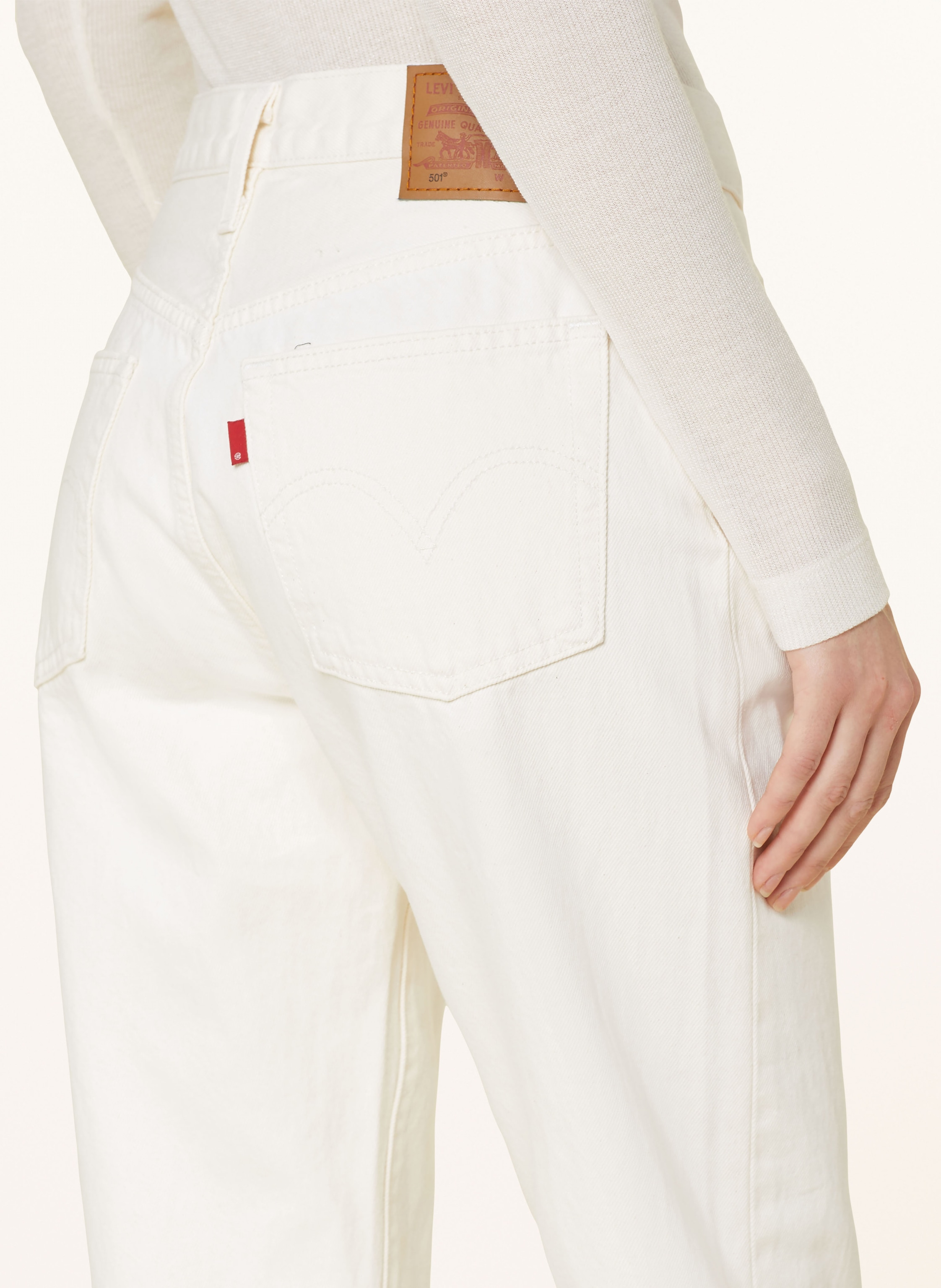Levi's® Straight Jeans 501 Original Cropped weiss – Bild 2