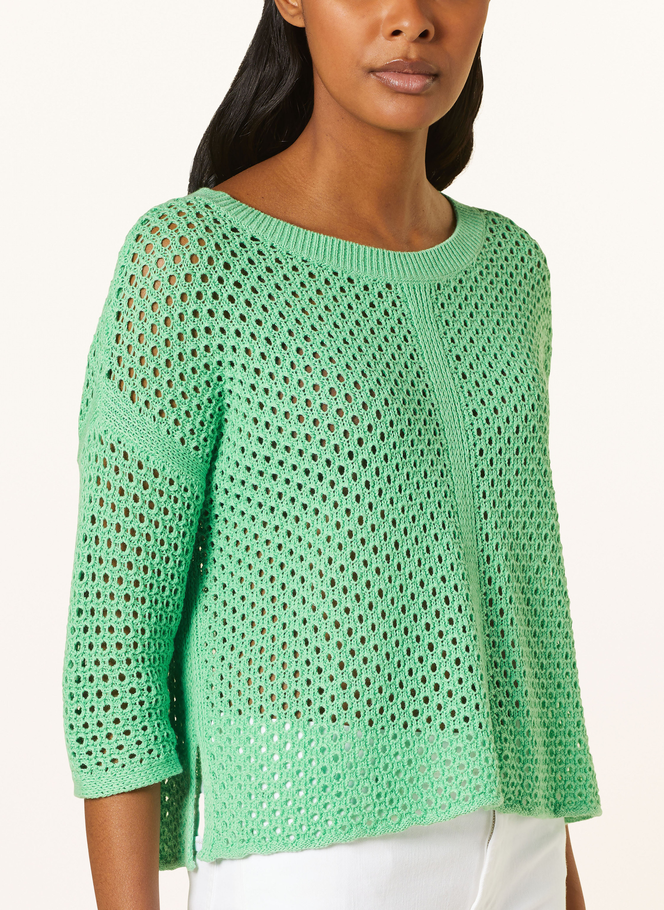 Thumbnail - Lilienfels Strickshirt Mit Leinen gruen