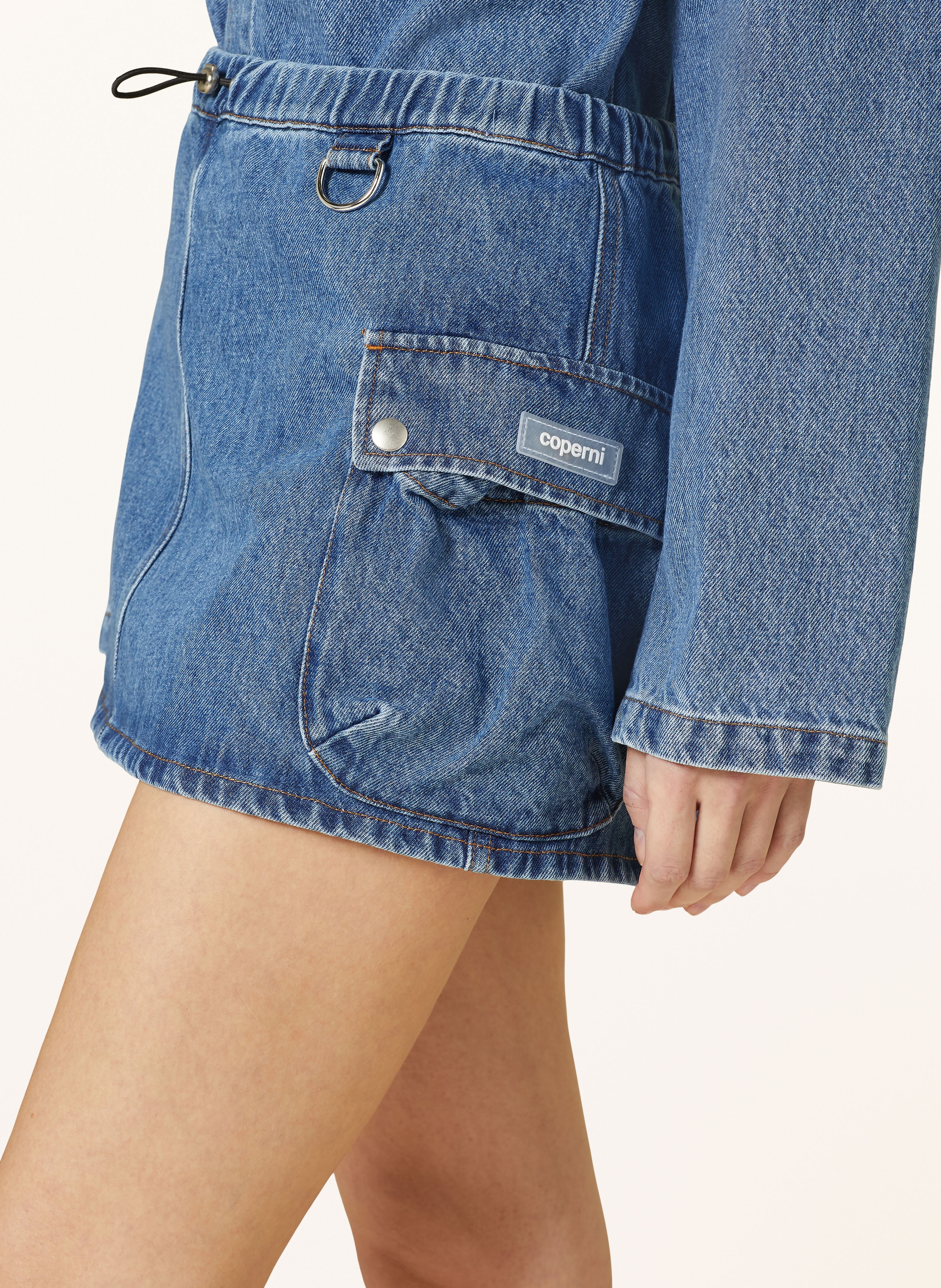 Thumbnail - Coperni Cargo-Jeansrock blau