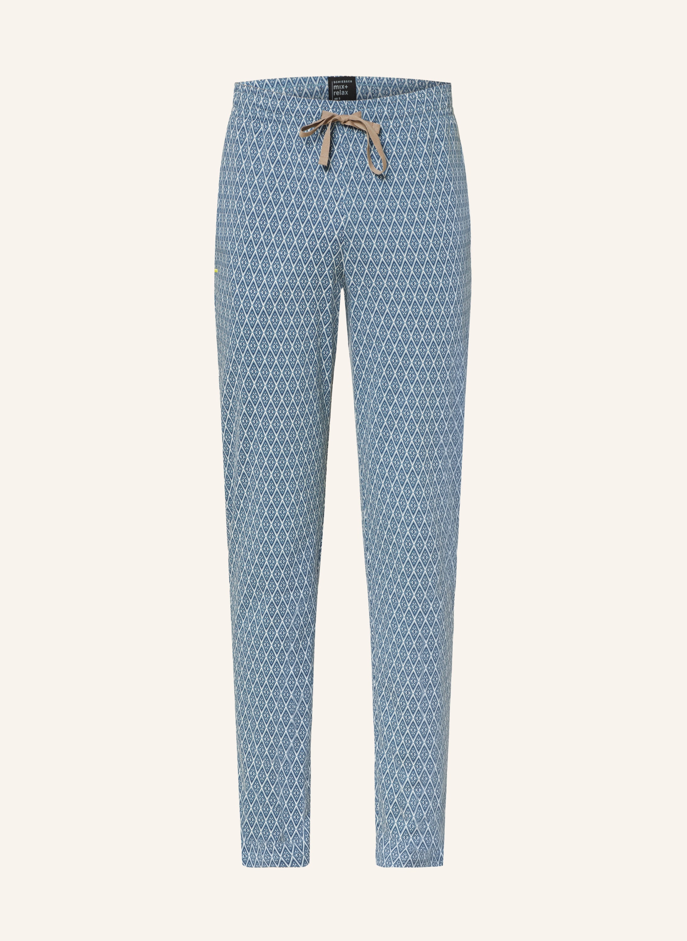 Schiesser Lange Schlafhose Mix + Relax - Heren Pyjama Broek Met Zakken