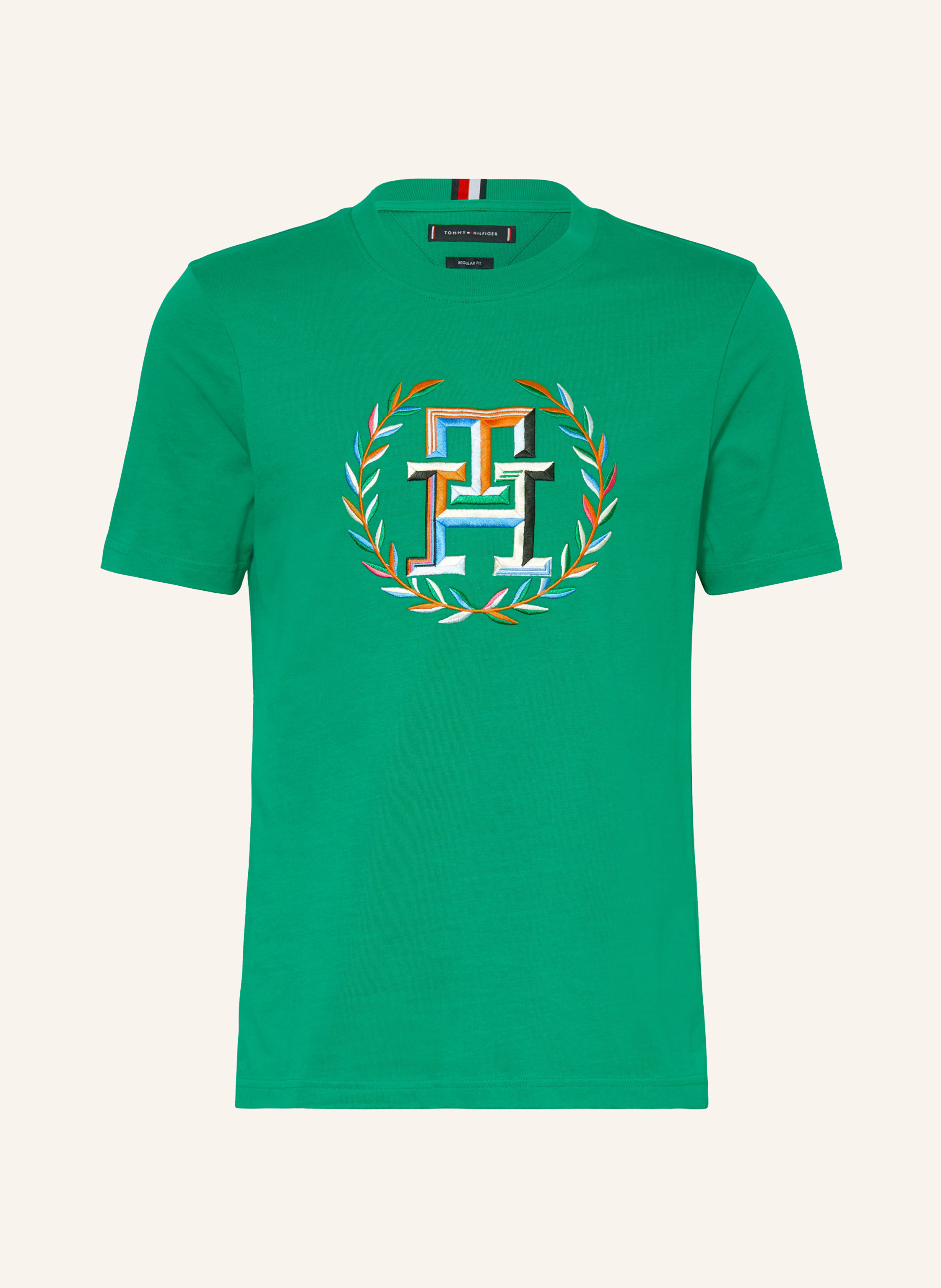 TOMMY HILFIGER T shirt in green blue orange