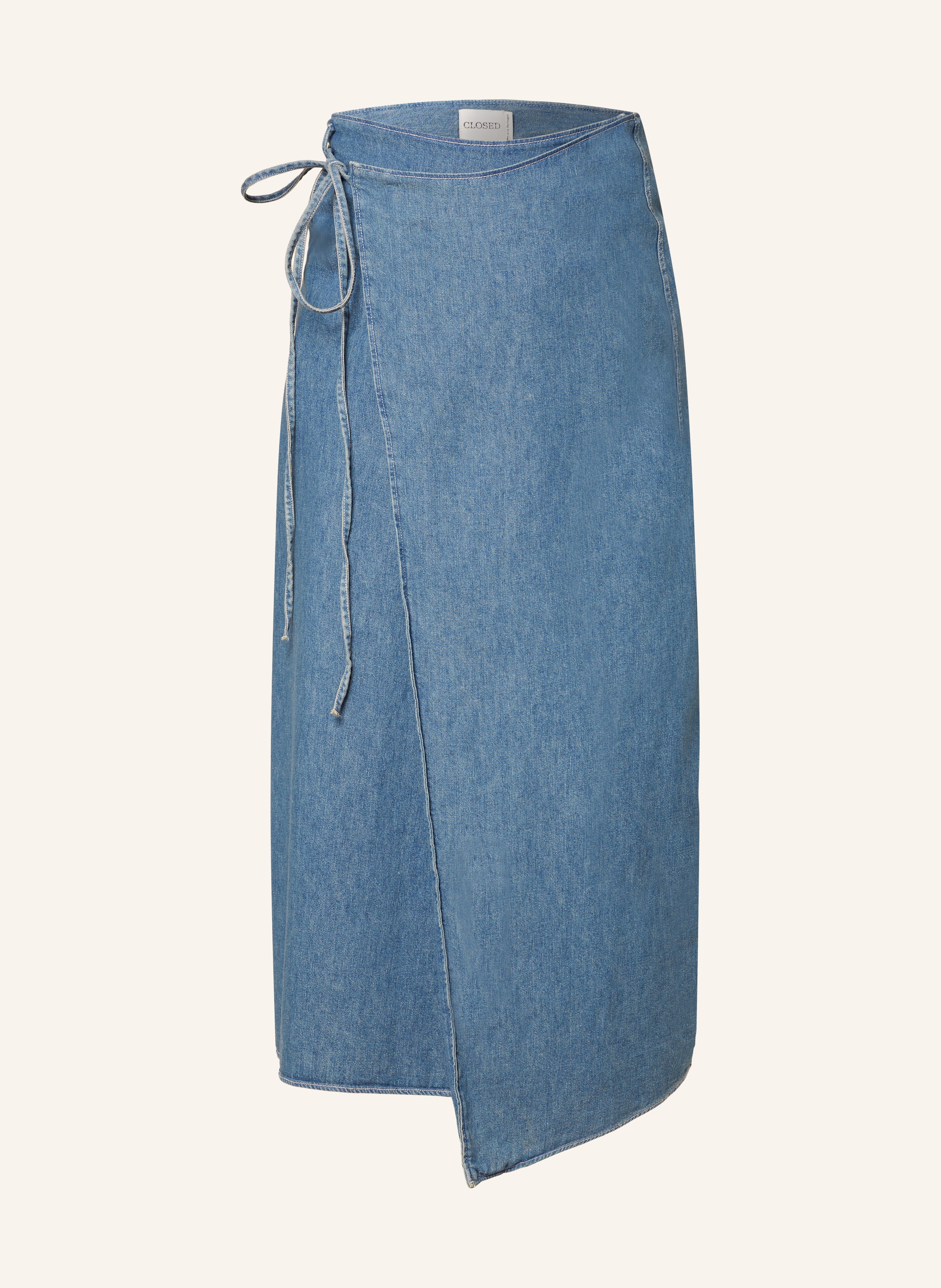 CLOSED Denim wrap skirt in mbl mid blue