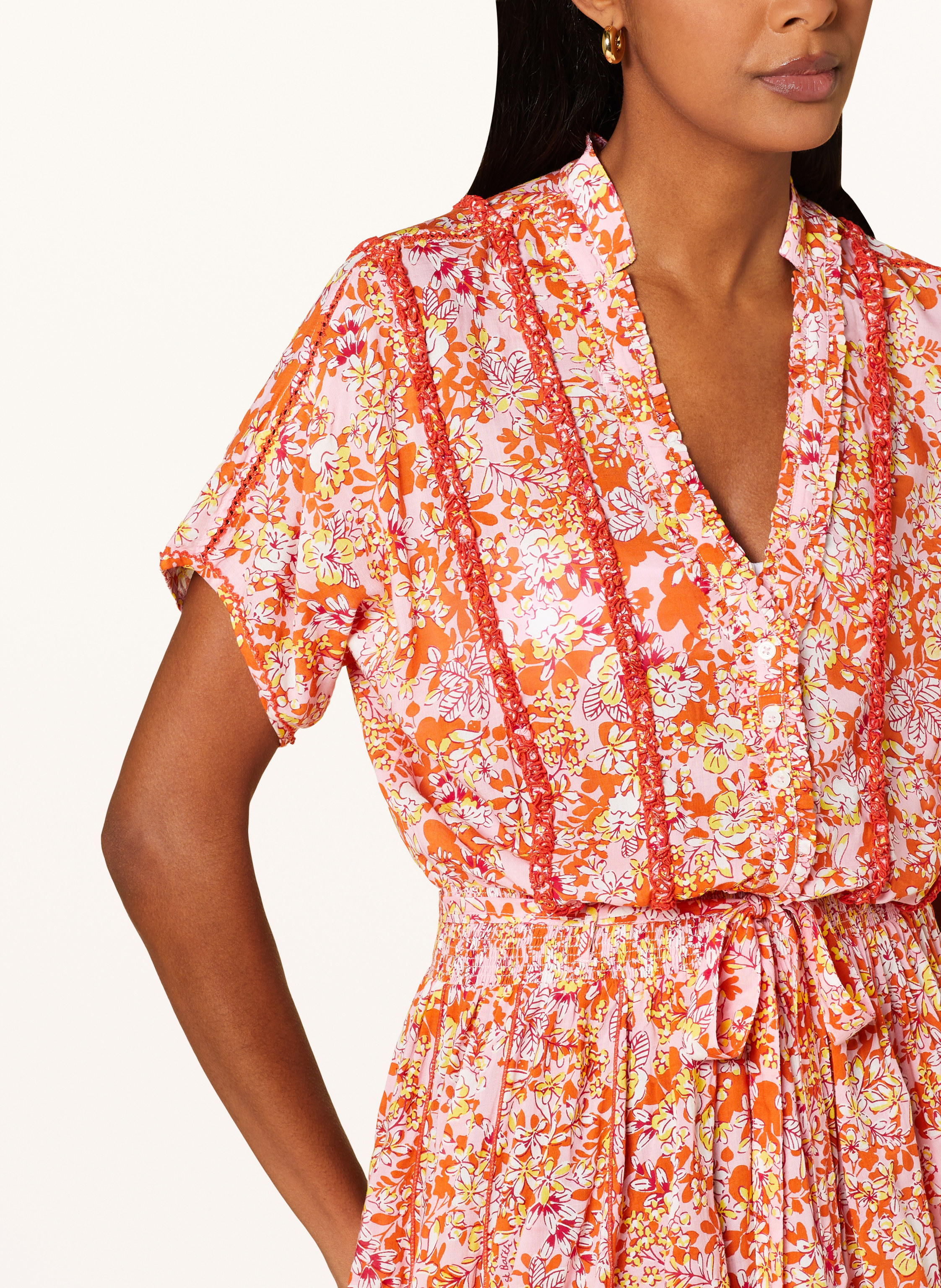 Thumbnail - Poupette St Barth Strandkleid Olivia pink