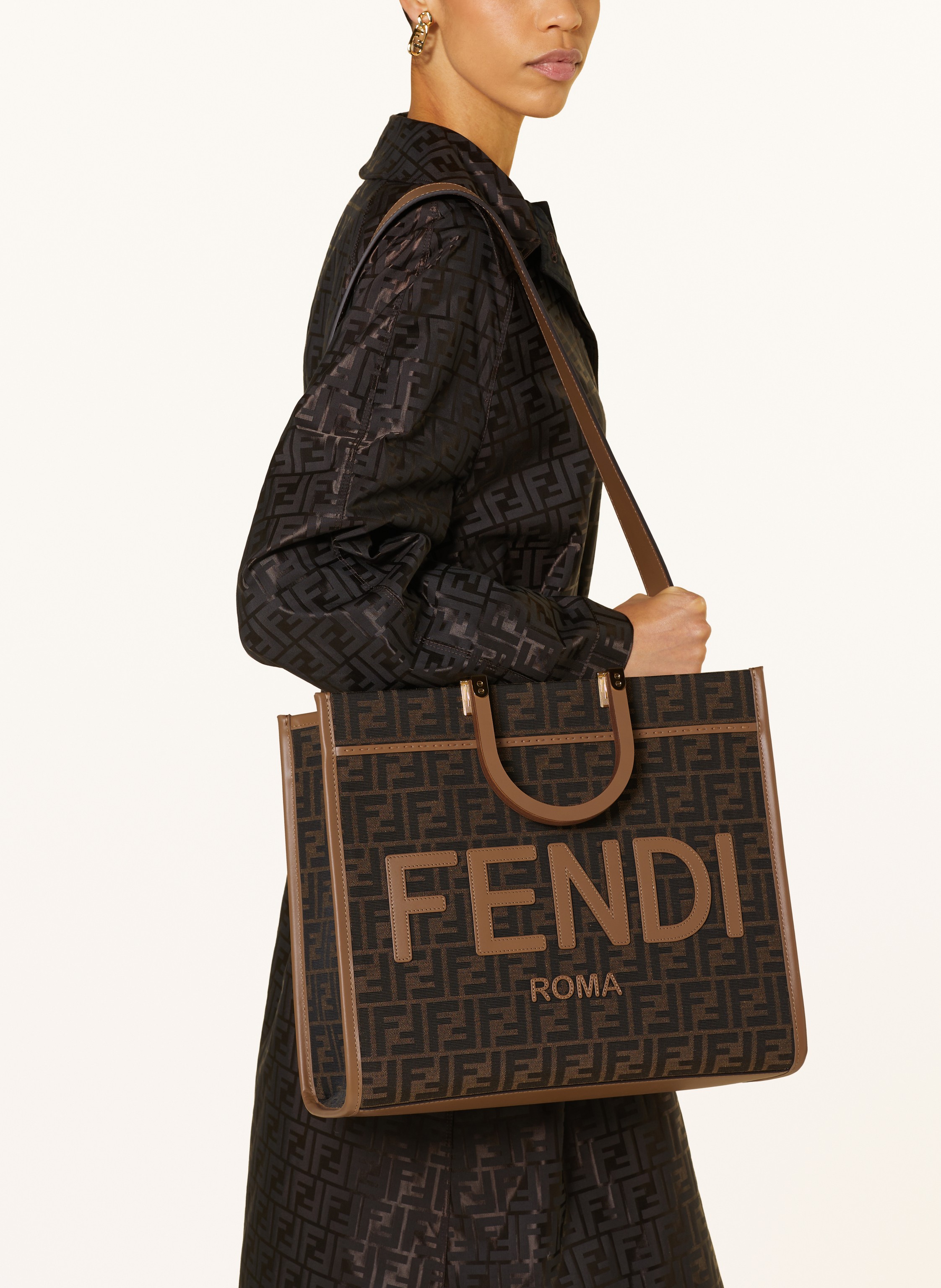 Thumbnail - Fendi Shopper Sunshine beige