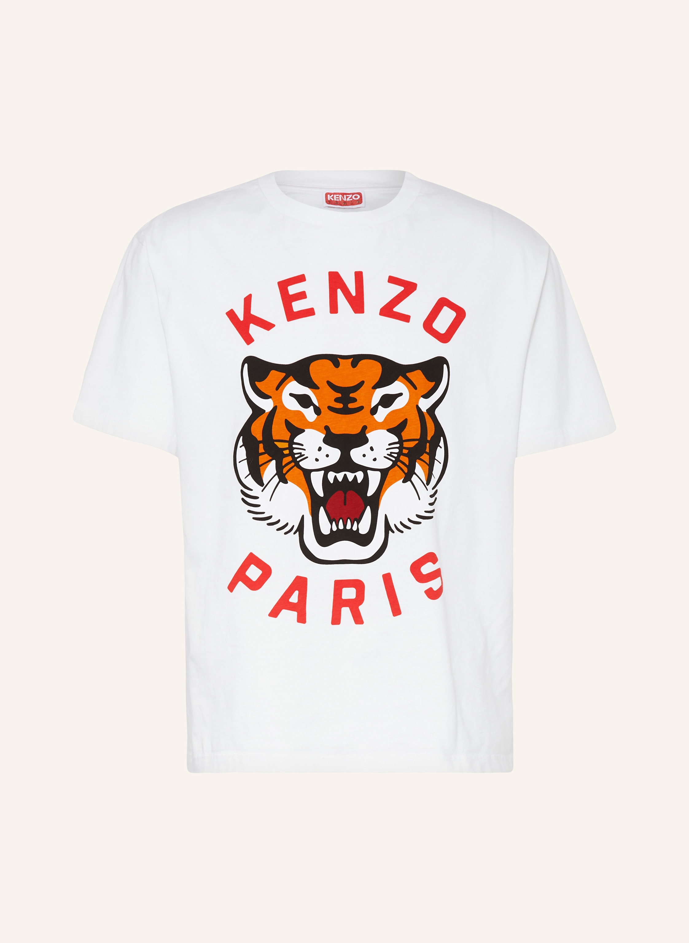 trefoil hoodie men shirt TIGER in white black cognac KENZO T
