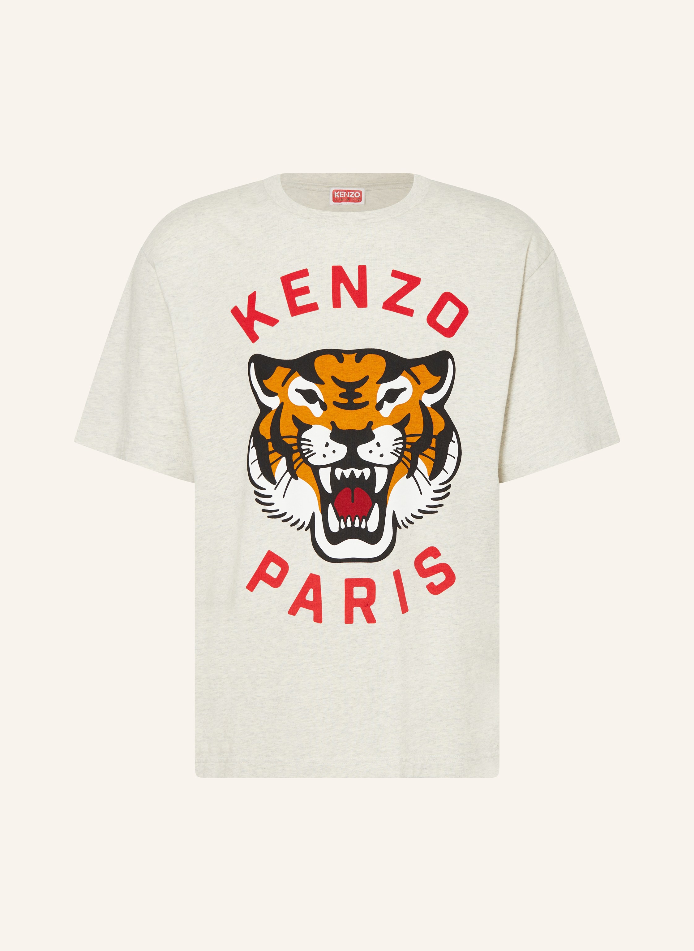 KENZO Oversized shirt TIGER in light gray red orange