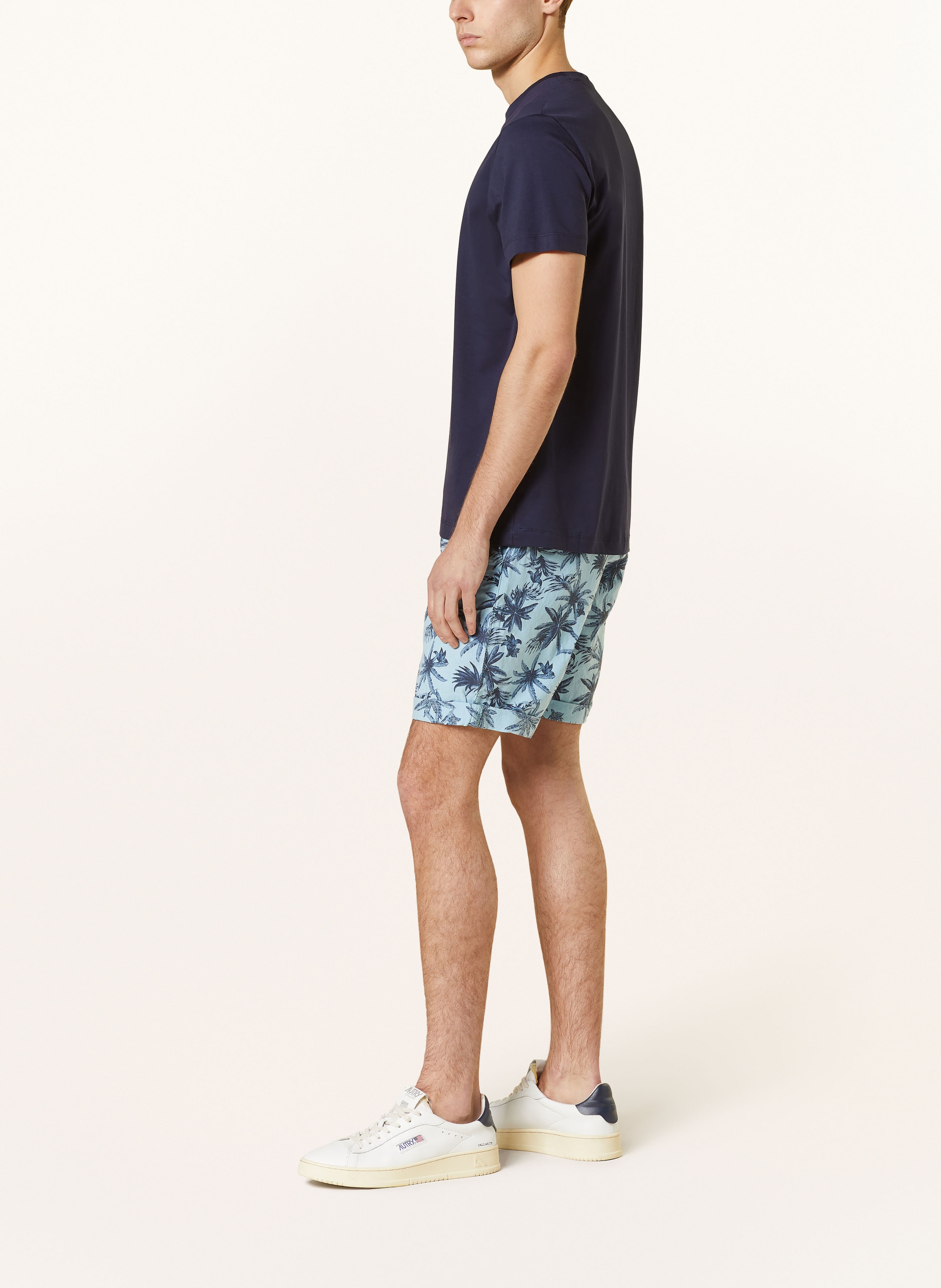 Thumbnail - Strokesman's Shorts Slim Fit Mit Leinen blau