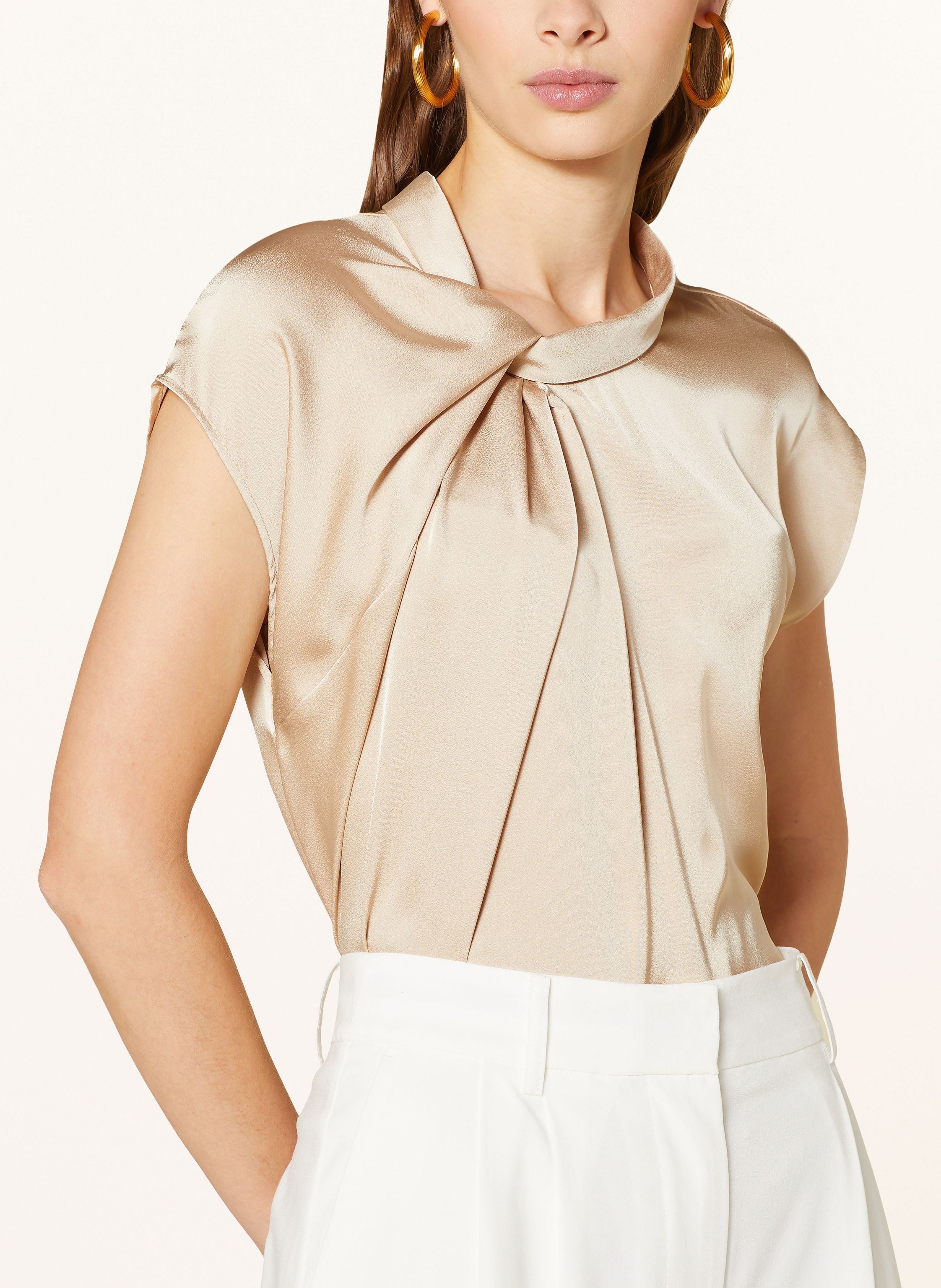 Thumbnail - Neo Noir Blusenshirt Fleur Aus Satin beige