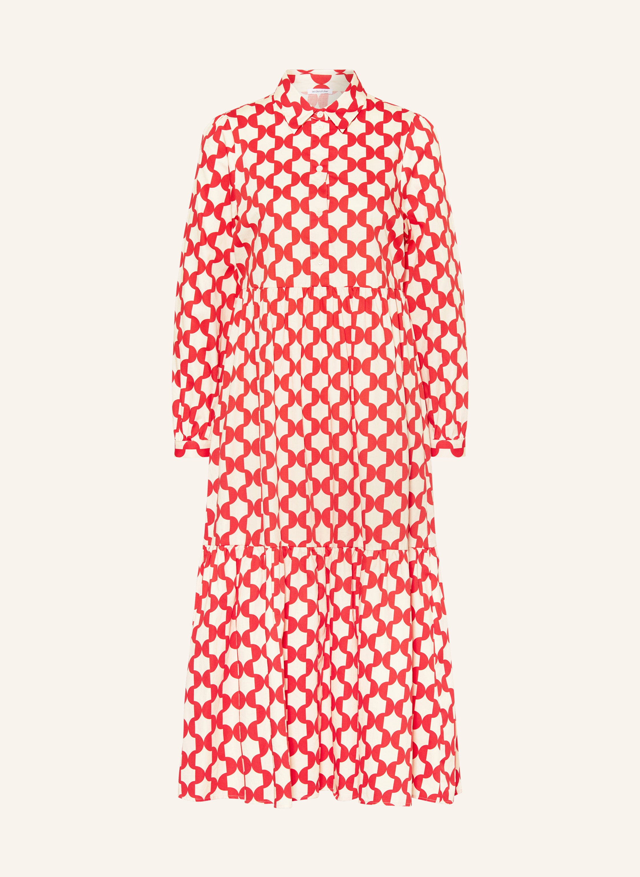 seidensticker Kleid in rot/ creme