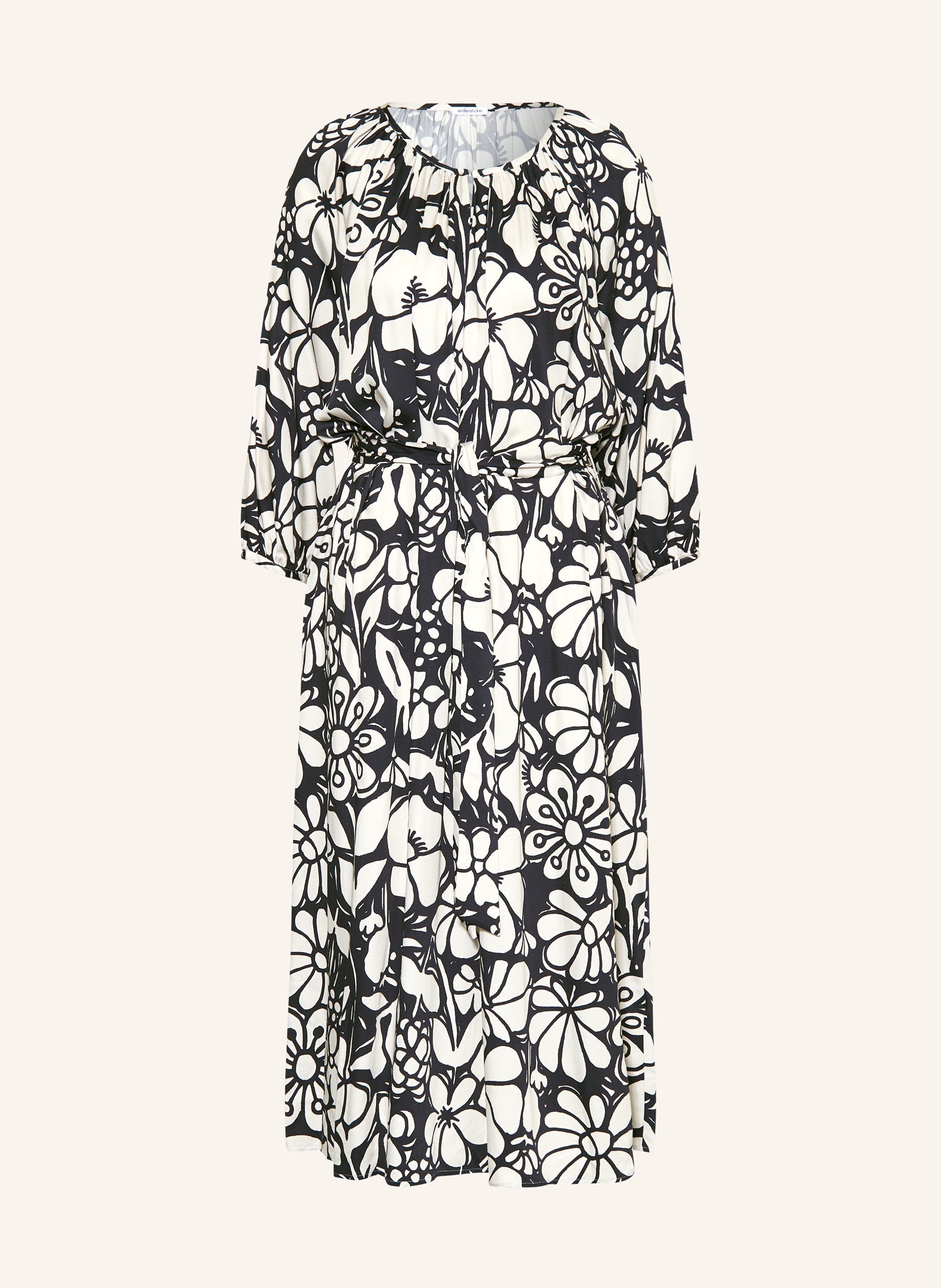 seidensticker Kleid mit 3/4-Arm in dunkelblau/ creme