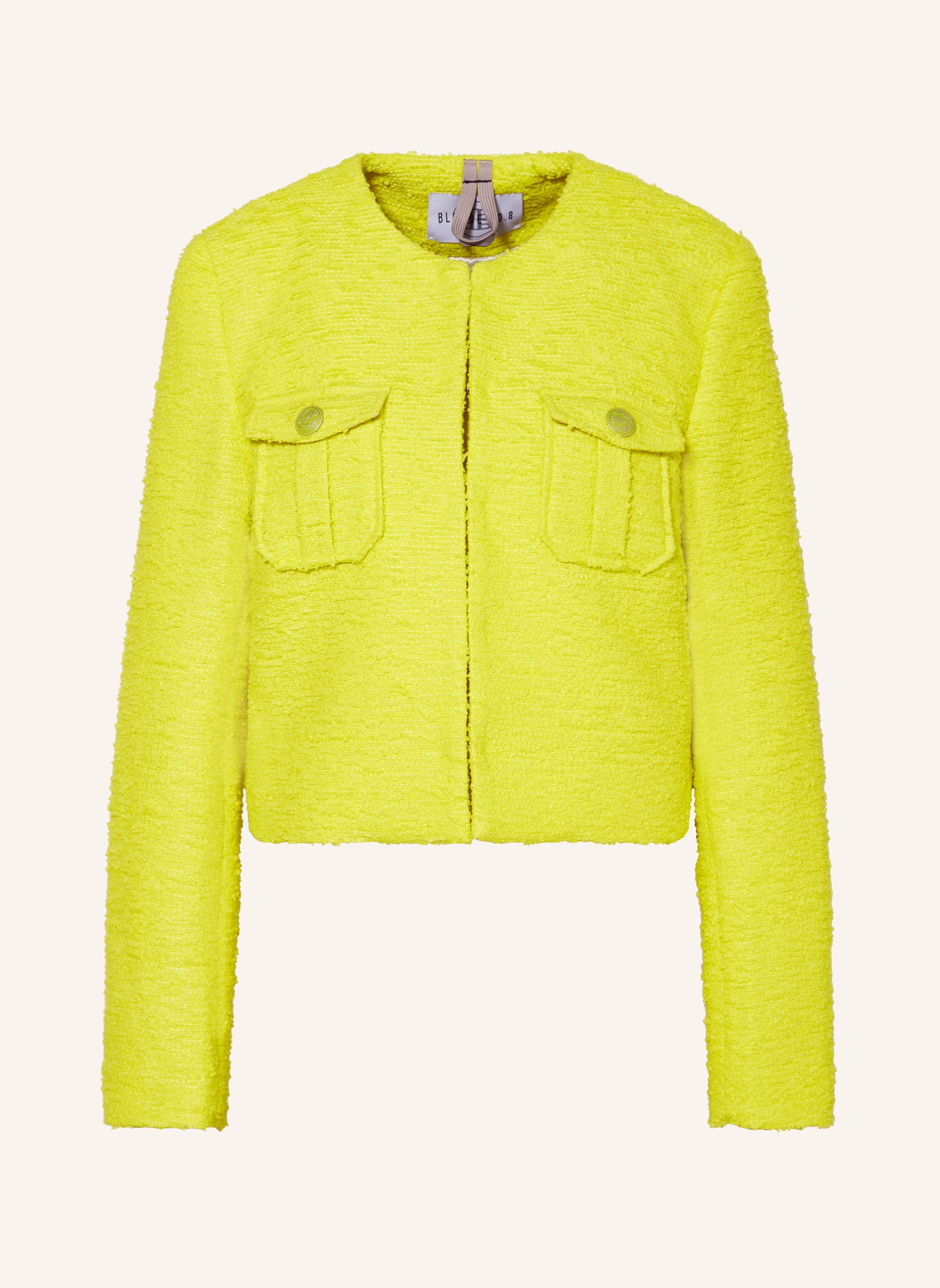 Zara yellow tweed jacket top