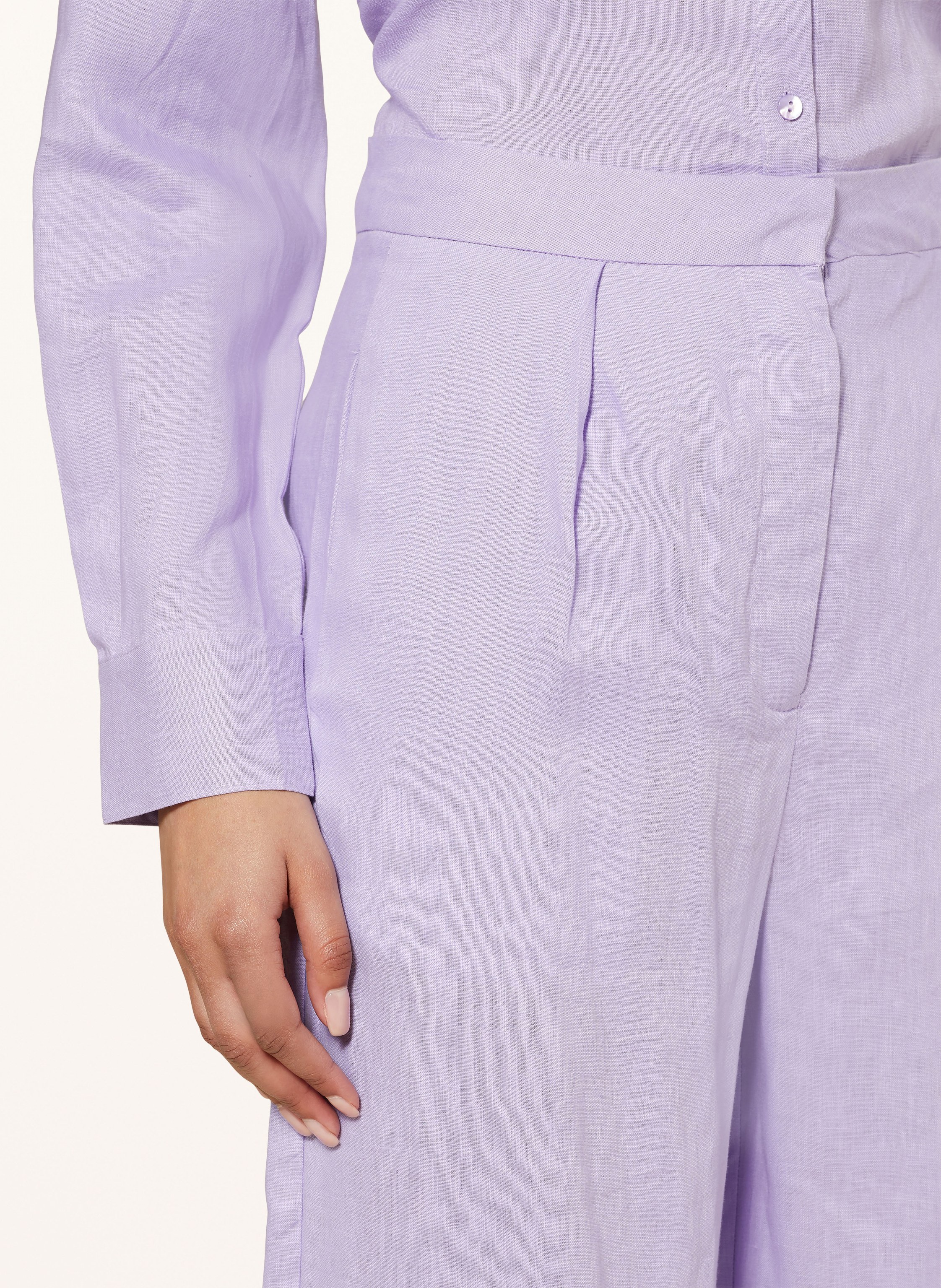 Darling Harbour Marlenehose Aus Leinen lila – Bild 2