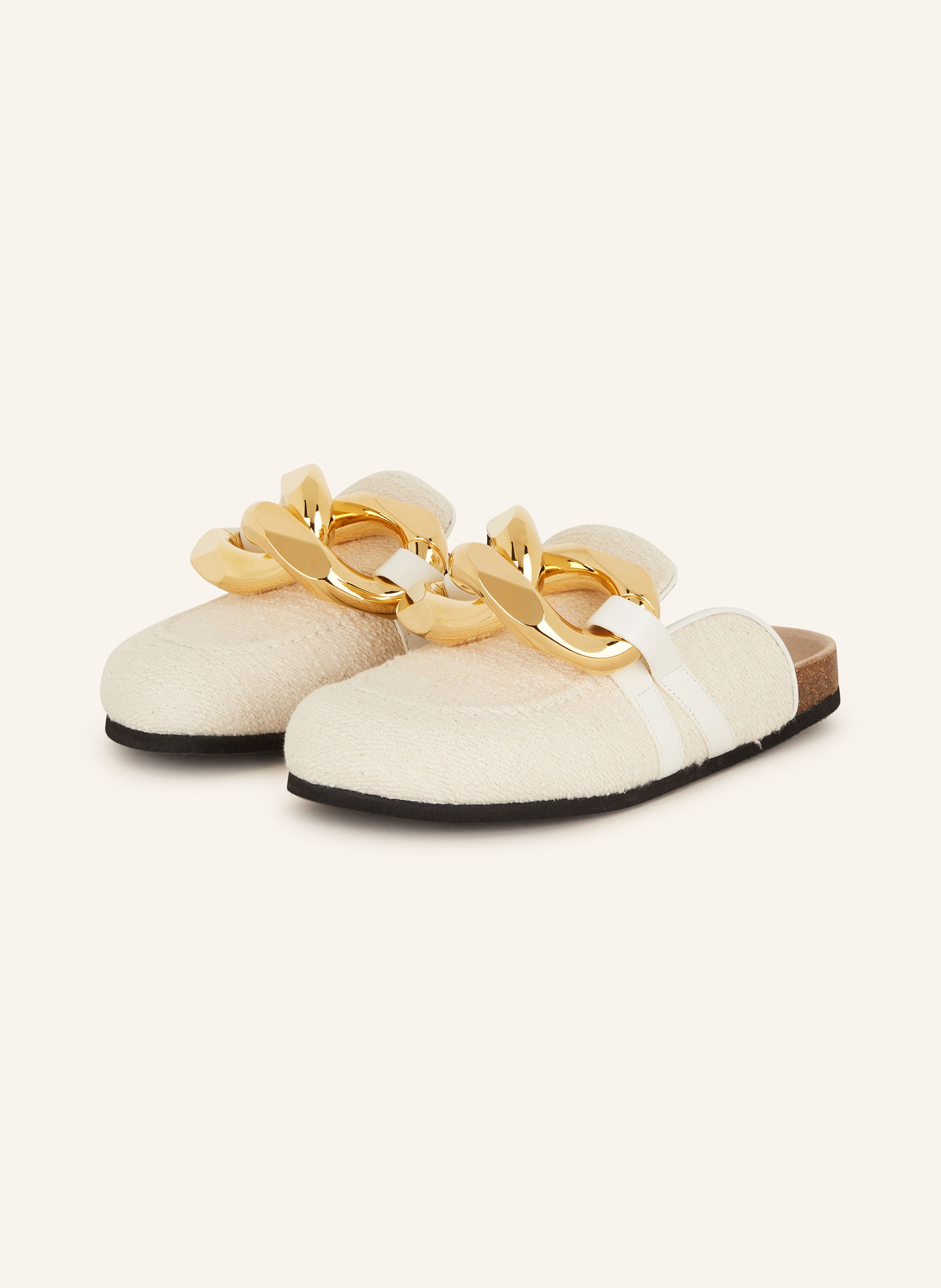 JW ANDERSON Mules CHAIN in beige/ gold 